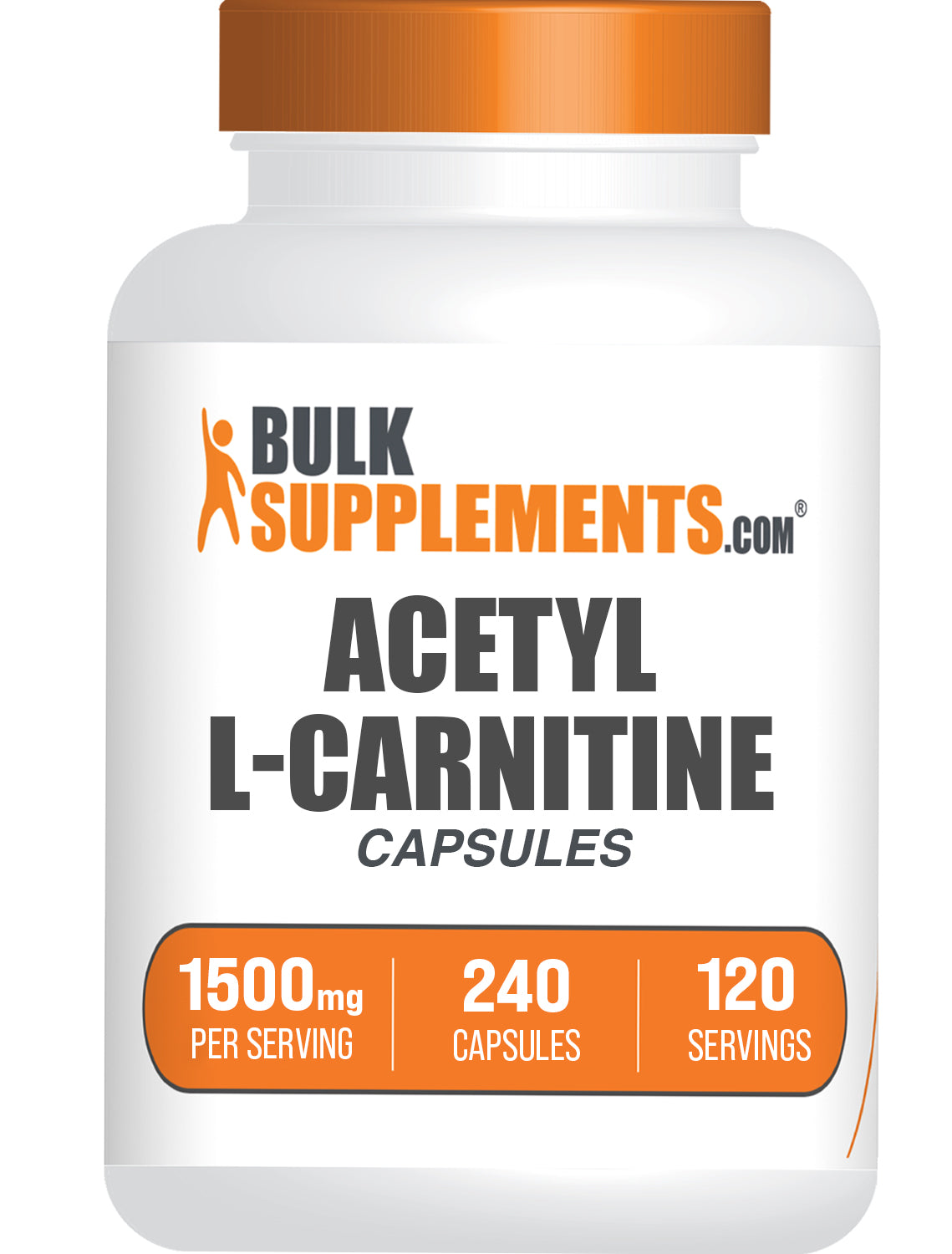 BulkSupplements.com Acetyl L-Carnitine HCl 240 capsules bottle image