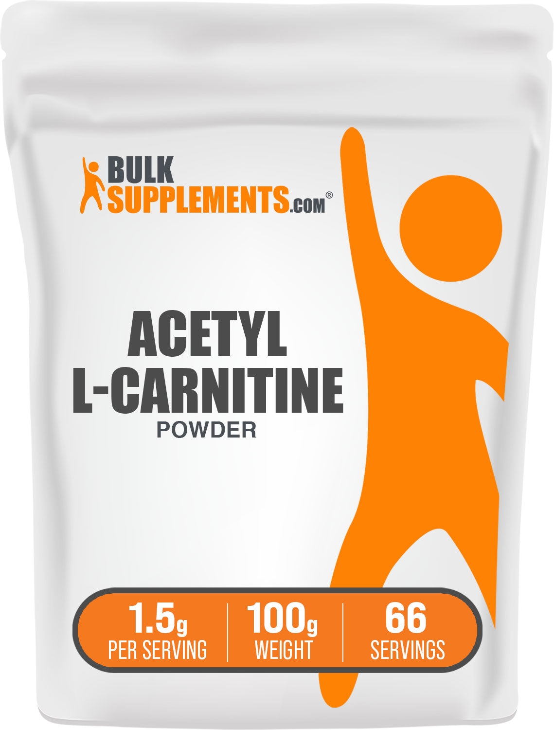 BulkSupplements.com Acetyl L-Carnitine HCl Powder 100g bag image