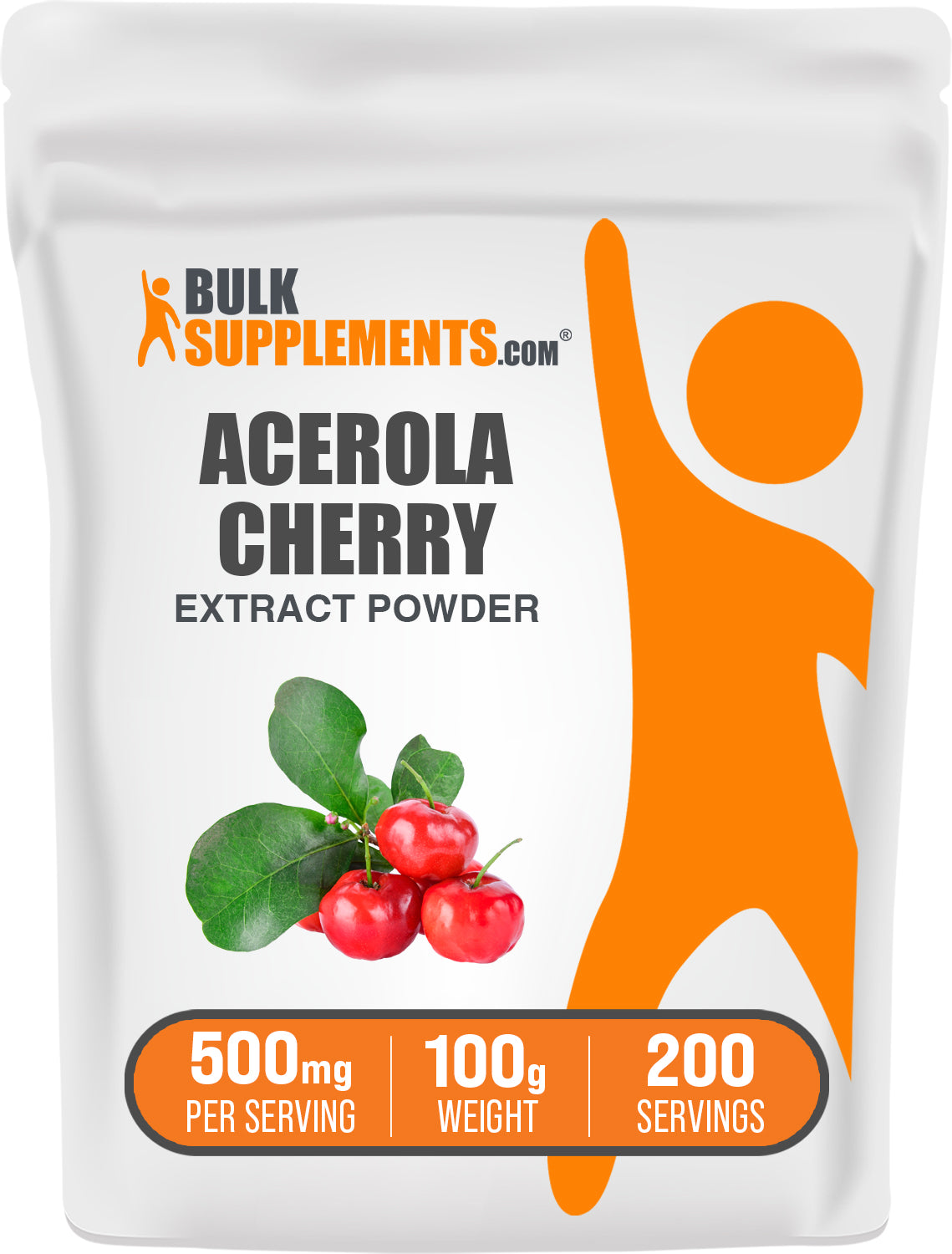 BulkSupplements.com Acerola Cherry Extract Powder 100g bag image