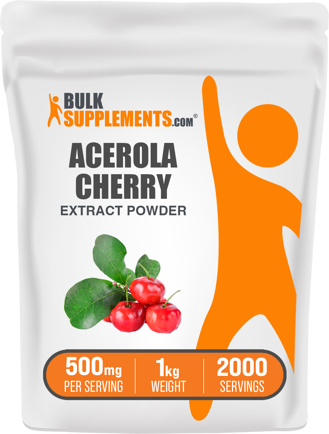 BulkSupplements.com Acerola Cherry Extract Powder 1kg bag image