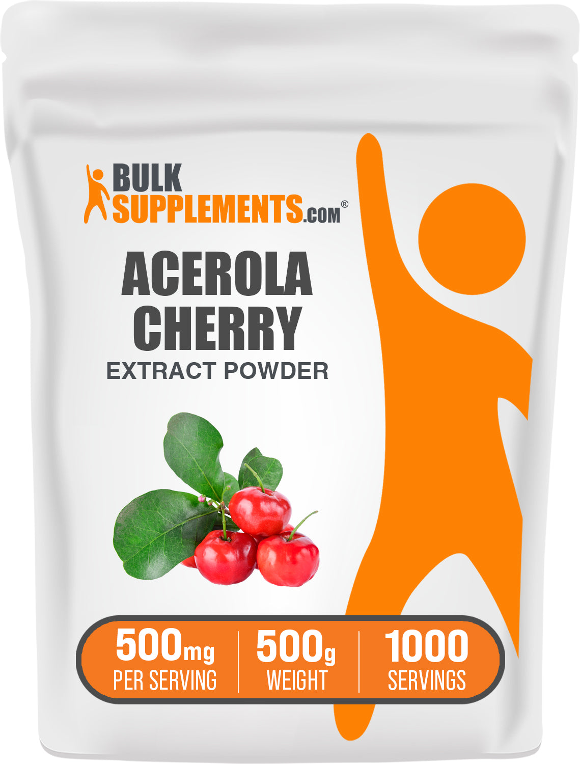 BulkSupplements.com Acerola Cherry Extract Powder 500g bag image