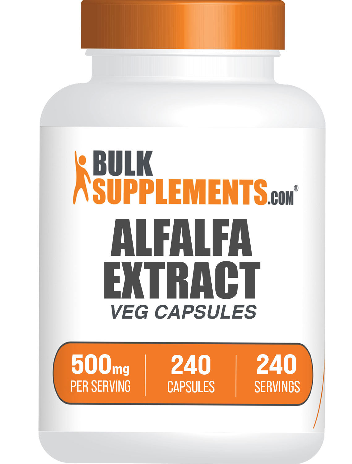 BulkSupplements.com Alfalfa Extract Capsules 240 ct bottle image