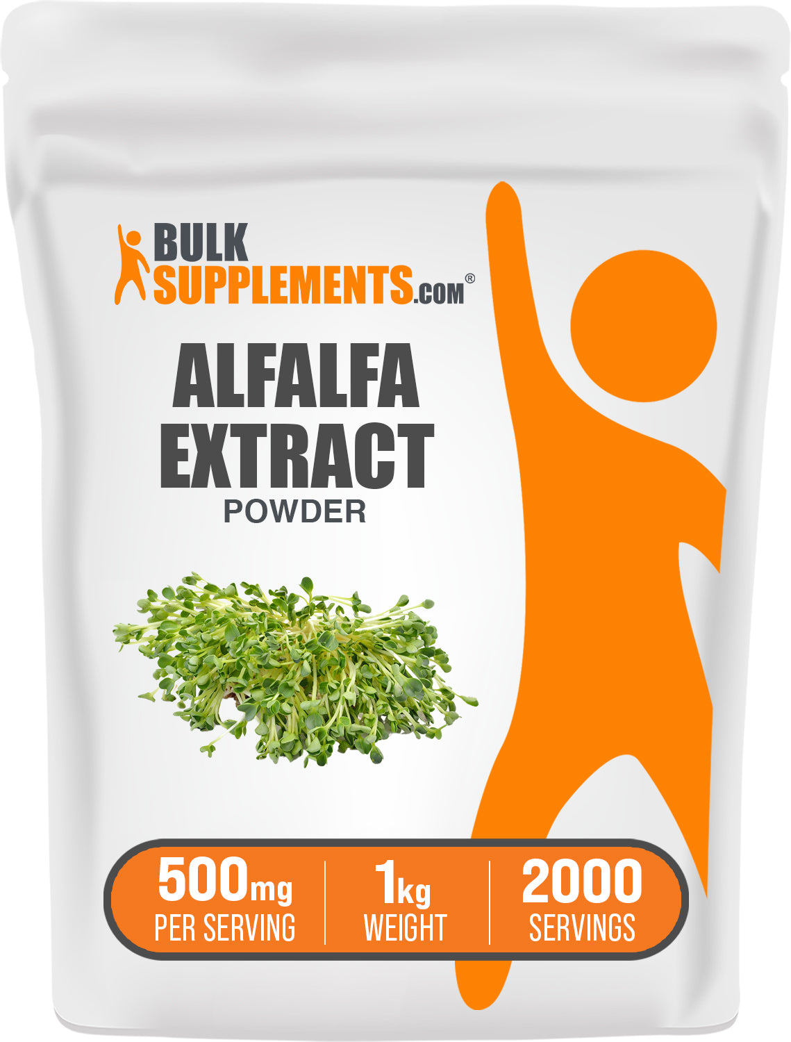 BulkSupplements.com Alfalfa Extract Powder 1kg bag image