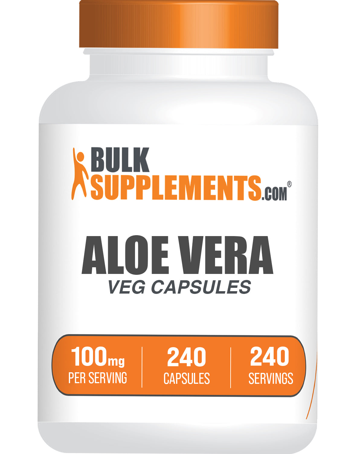 BulkSupplements.com Aloe Vera 240 capsules bottle image