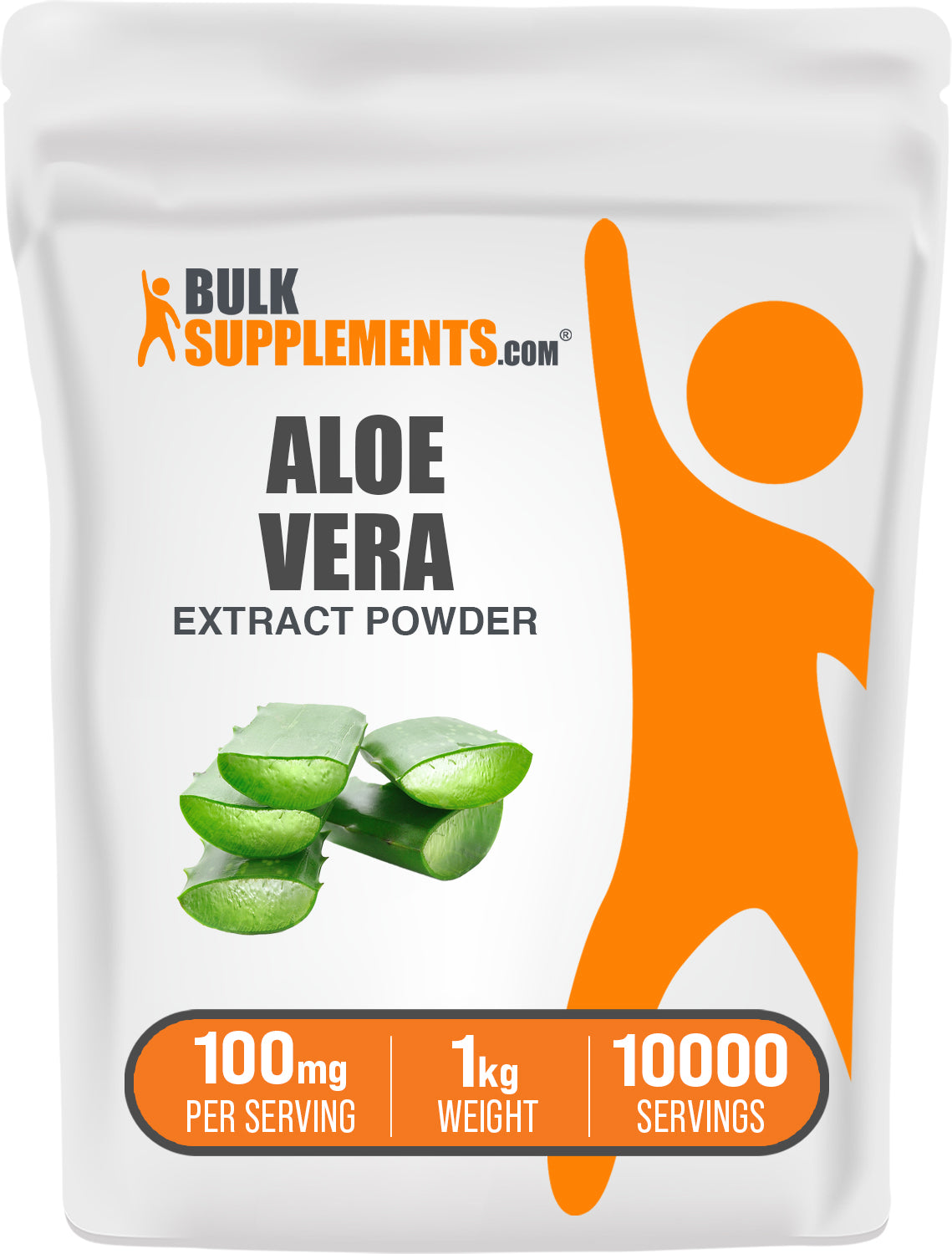 BulkSupplements.com Aloe Vera Extract Powder 1kg bag image