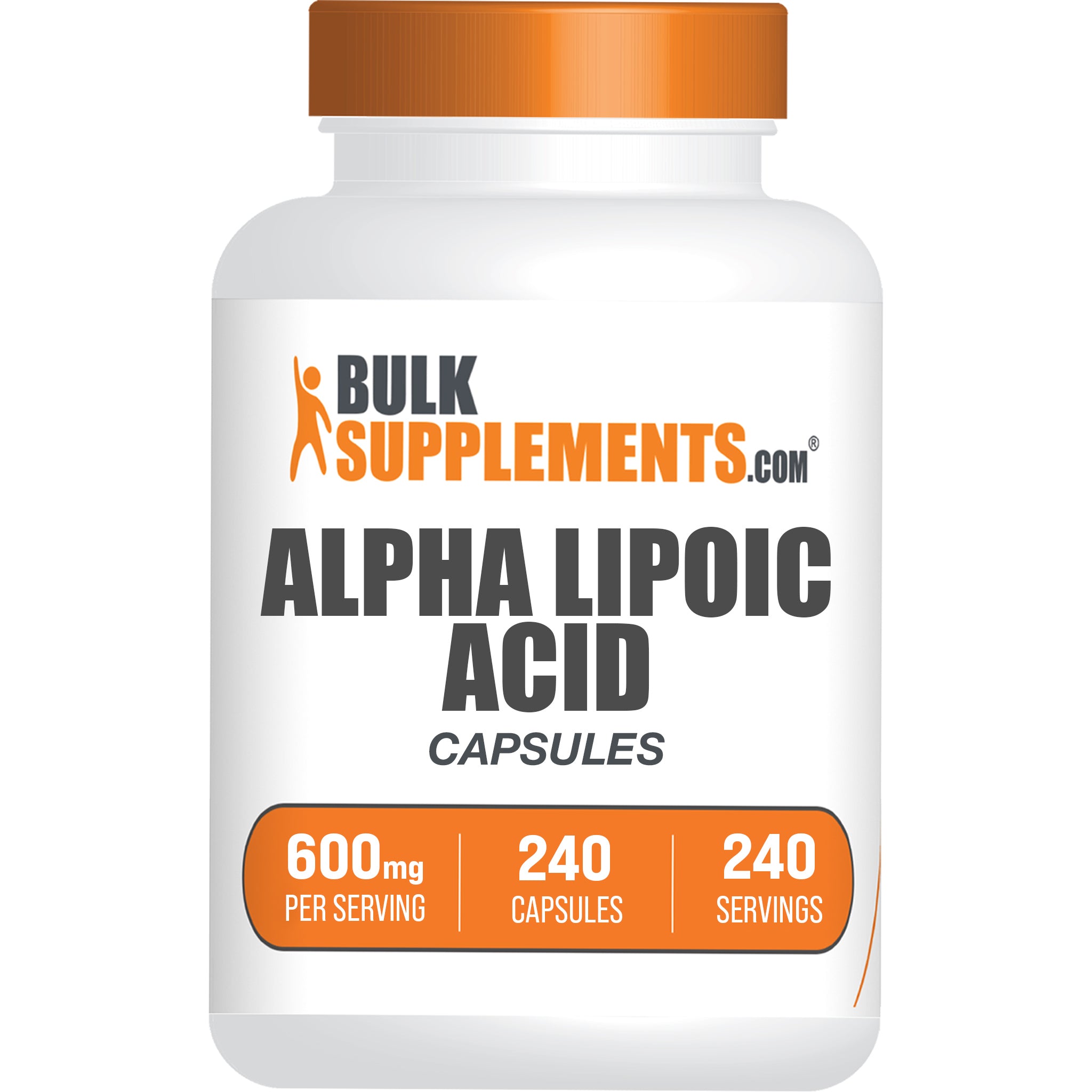 BulkSupplements.com Alpha Lipoic 240 Capsules bottle image