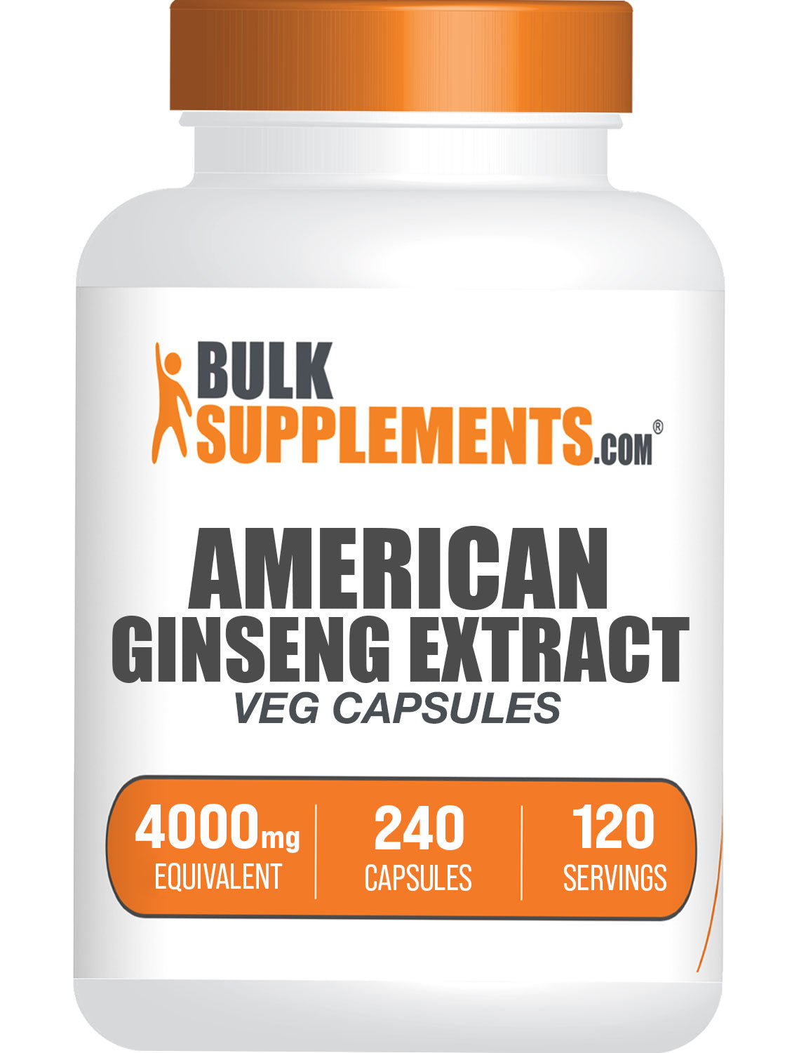 BulkSupplements.com American Ginseng Extract Capsules 240 ct bottle image