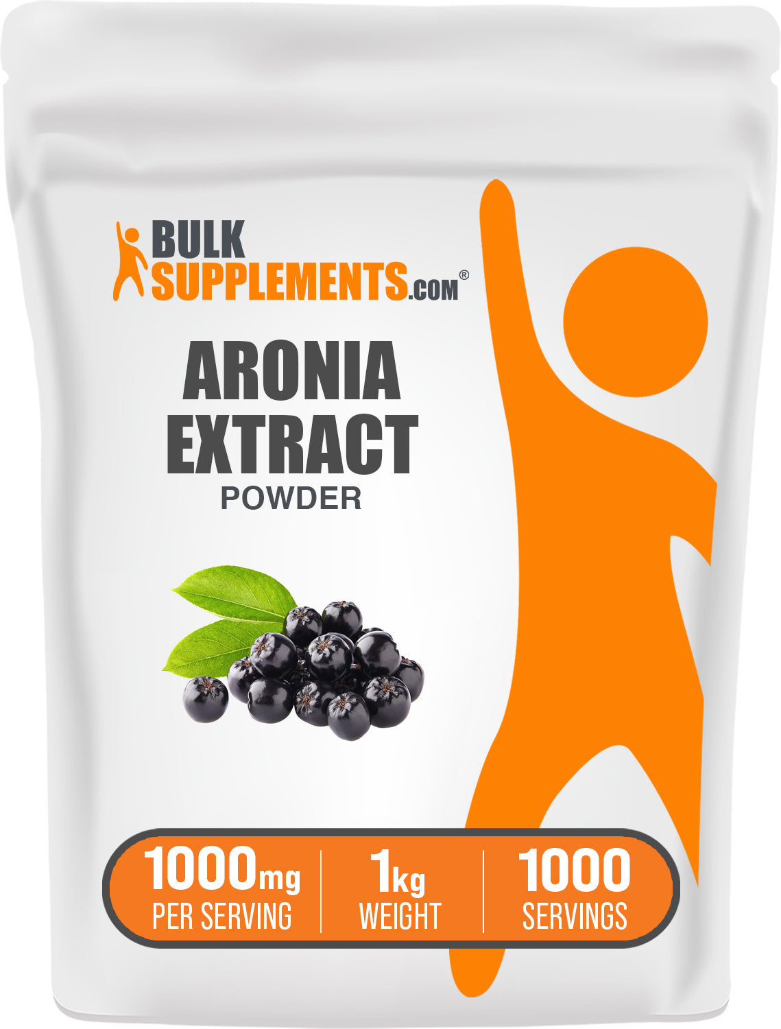 BulkSupplements.com Aronia Extract Powder 1kg bag image