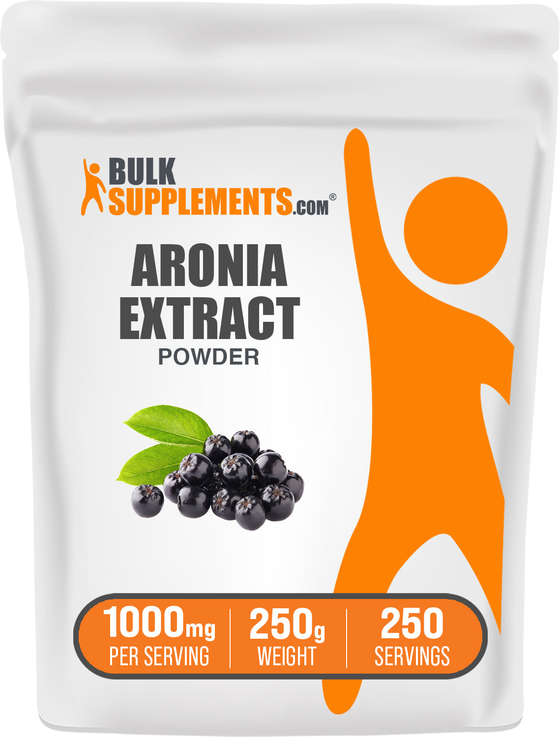 BulkSupplements.com Aronia Extract Powder 250g bag image