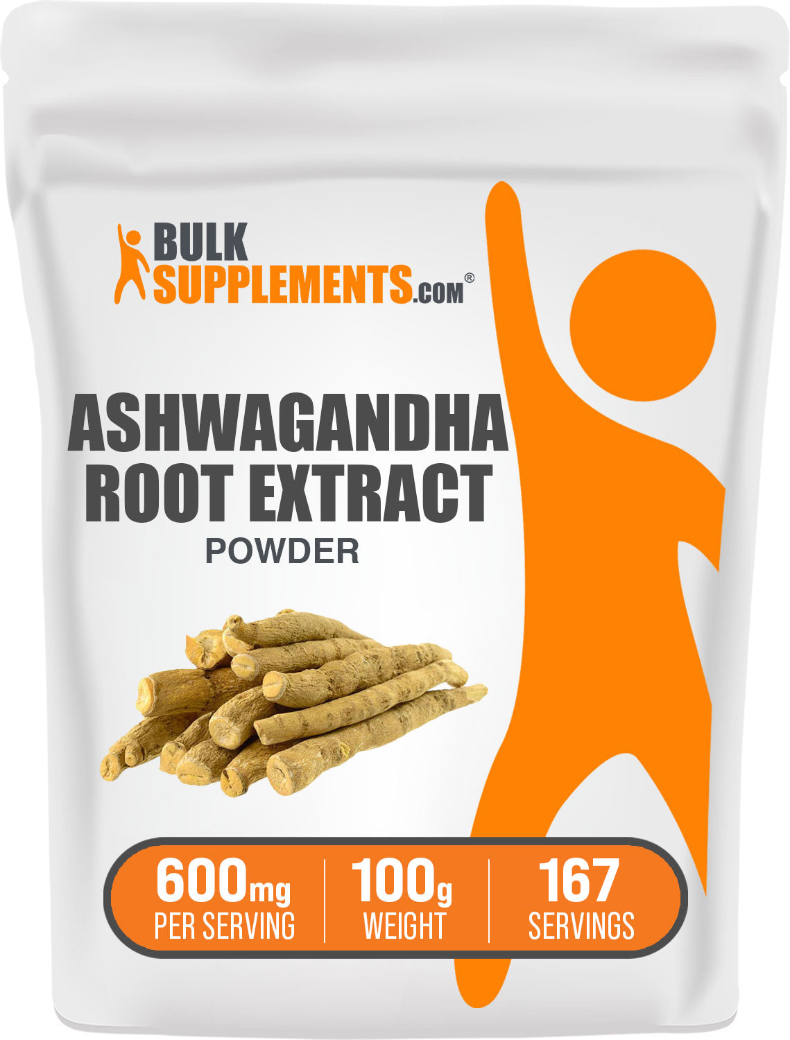 BulkSupplements.com Ashwagandha Extract Powder 100g bag image