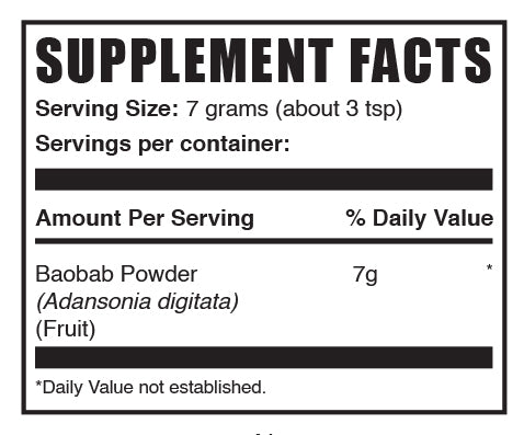 Baobab mini label