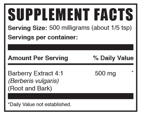 Barberry extract powder mini label