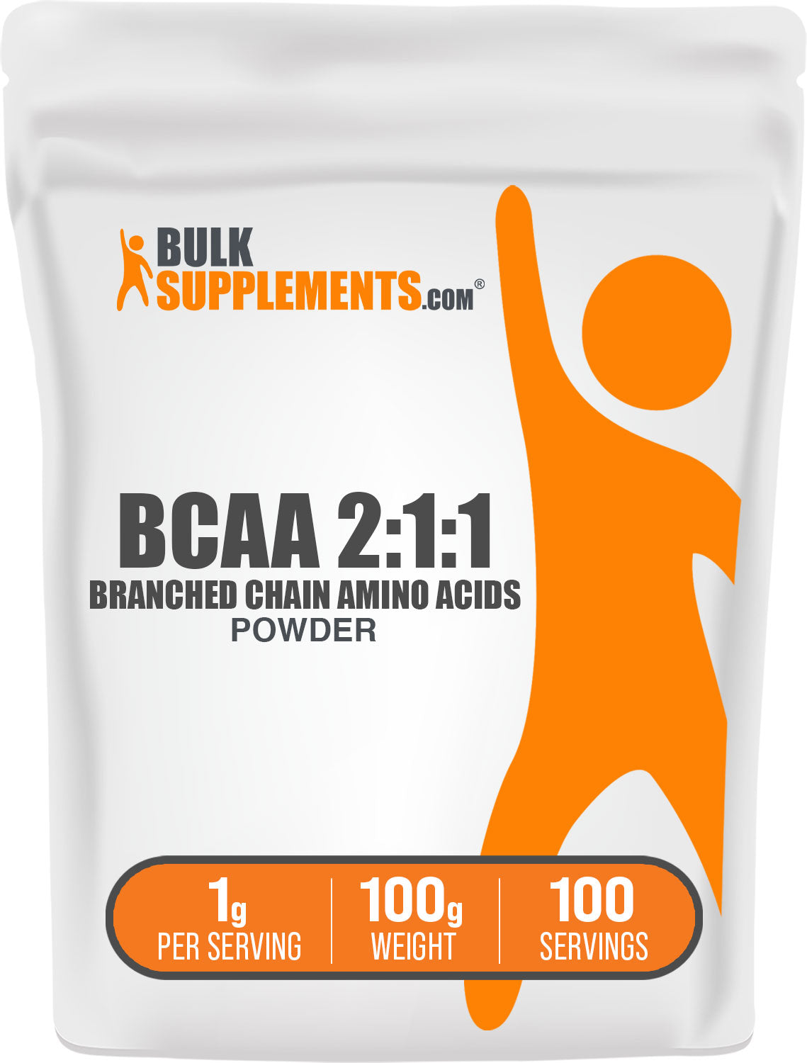 BulkSupplements.com BCAA 2:1:1 Powder 100g bag image