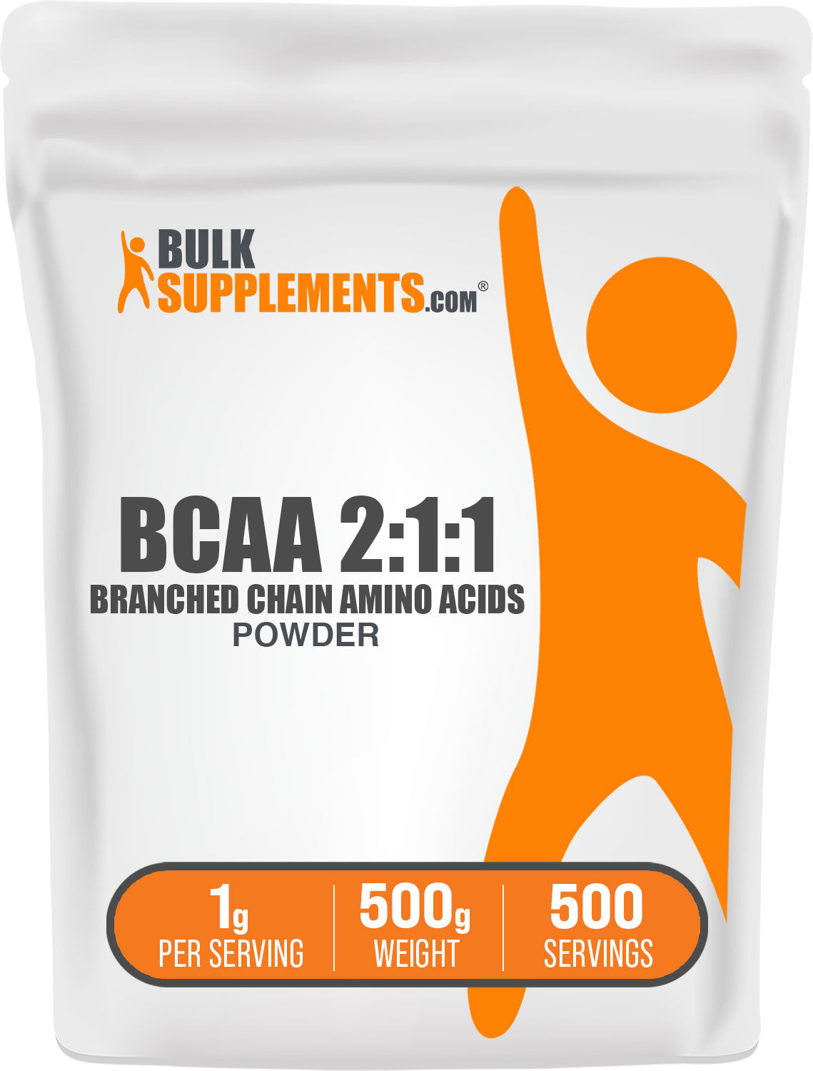 BulkSupplements.com BCAA 2:1:1 Powder 500g bag image