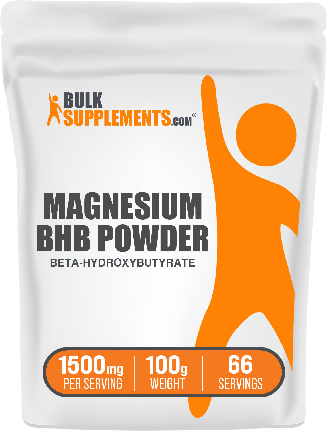 BulkSupplements.com Magnesium BHB powder bag 100g