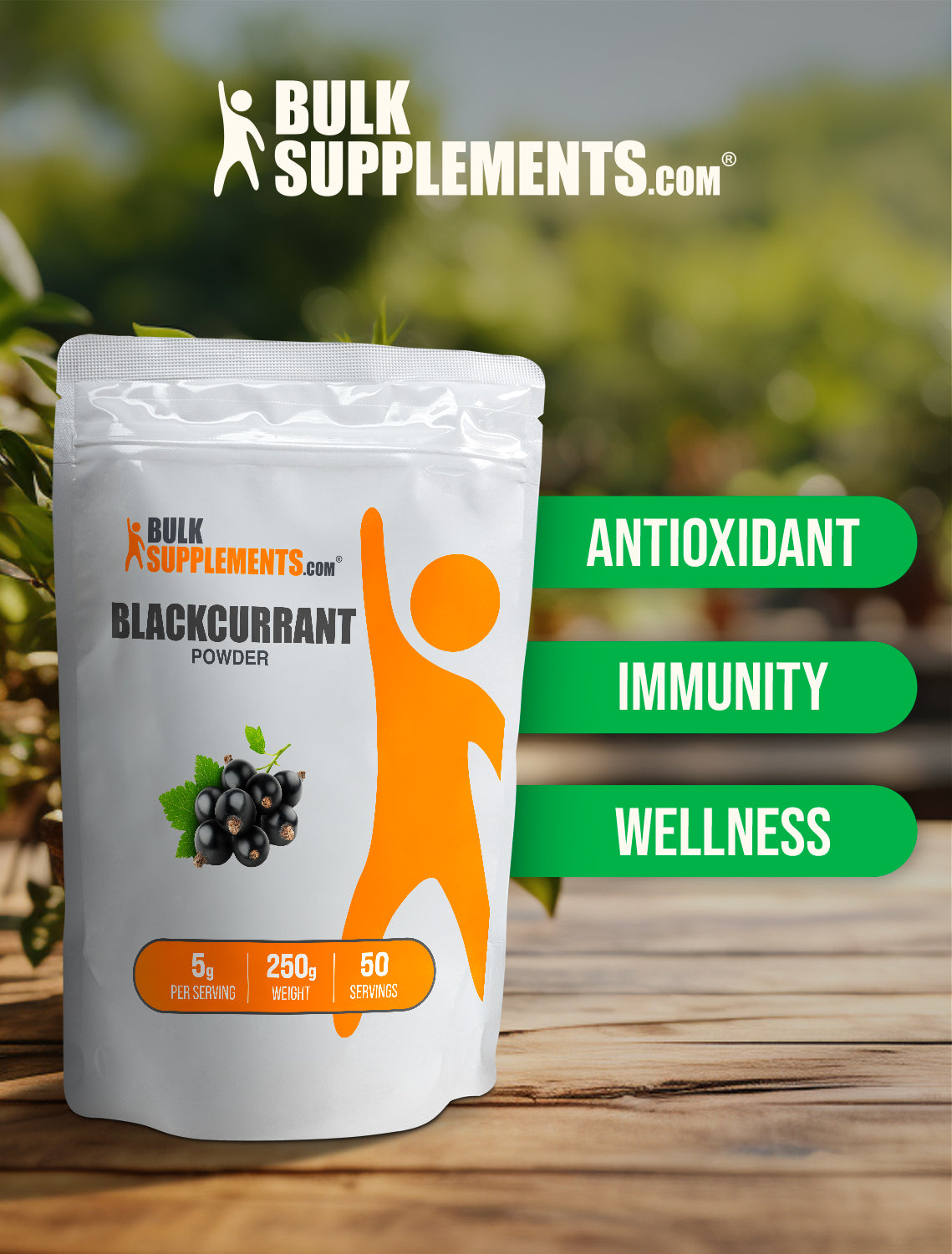 Blackcurrant powder keyword image 250g