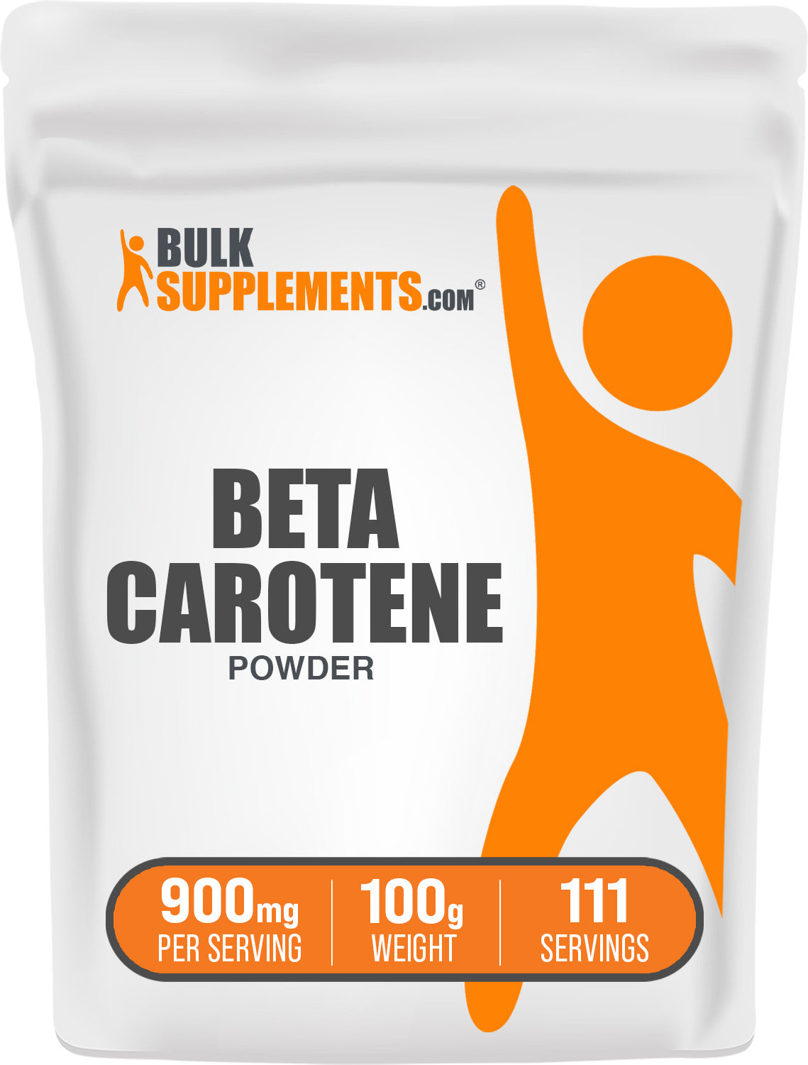 BulkSupplements.com Beta Carotene Powder 100g bag image