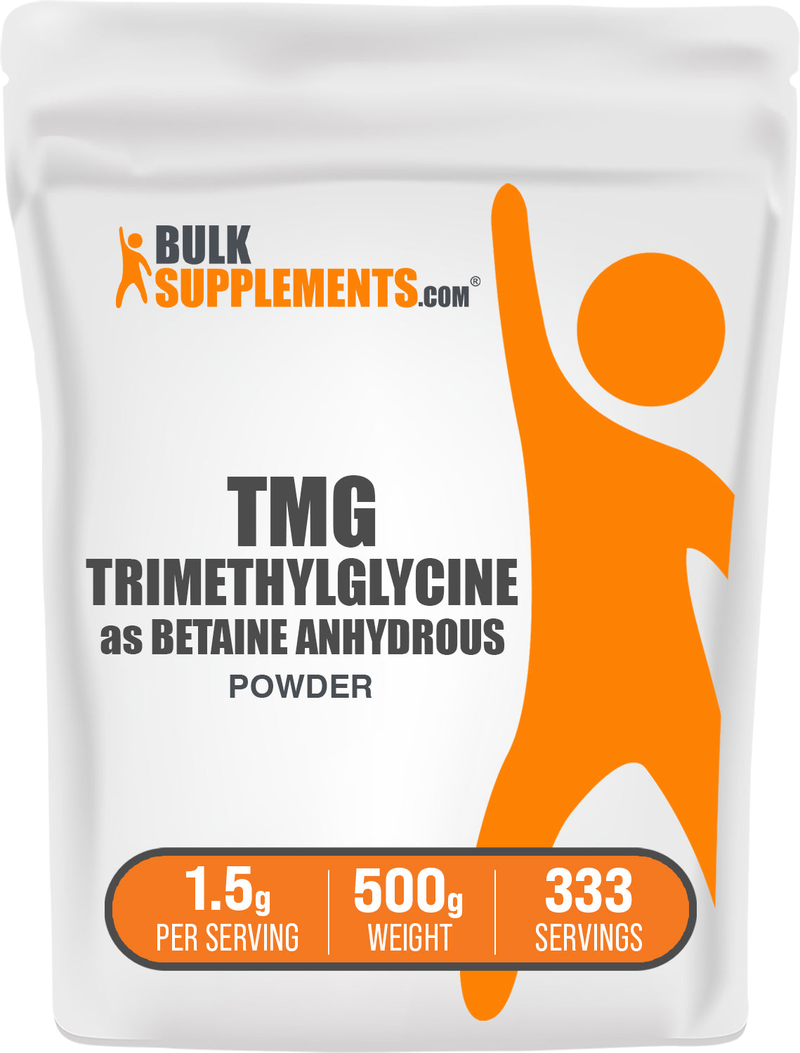 BulkSupplements.com Betaine Anhydrous TMG Powder 500g bag image