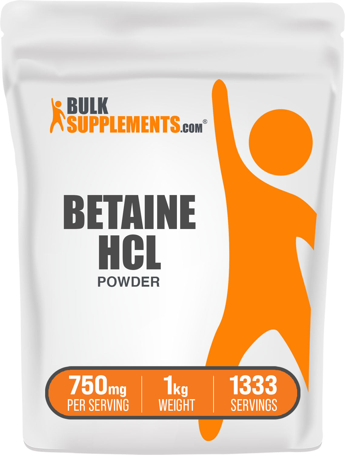 BulkSupplements.com Betaine HCl powder 1kg bag image