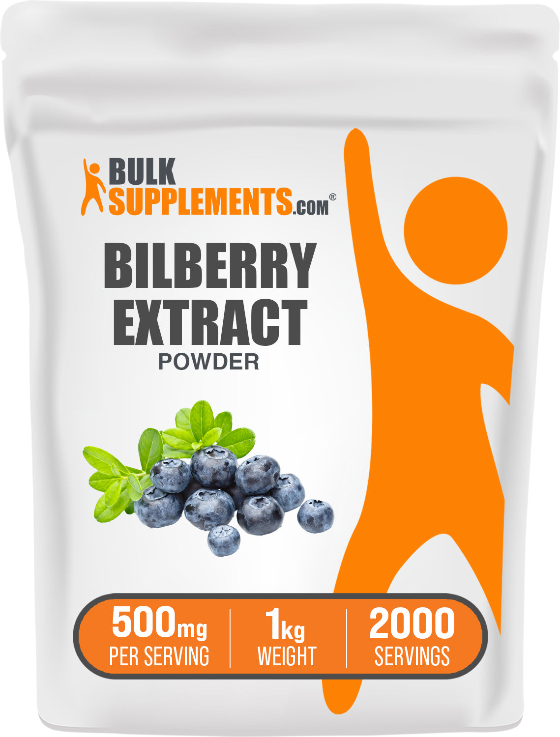 BulkSupplements.com Bilberry Extract Powder 1kg bag image