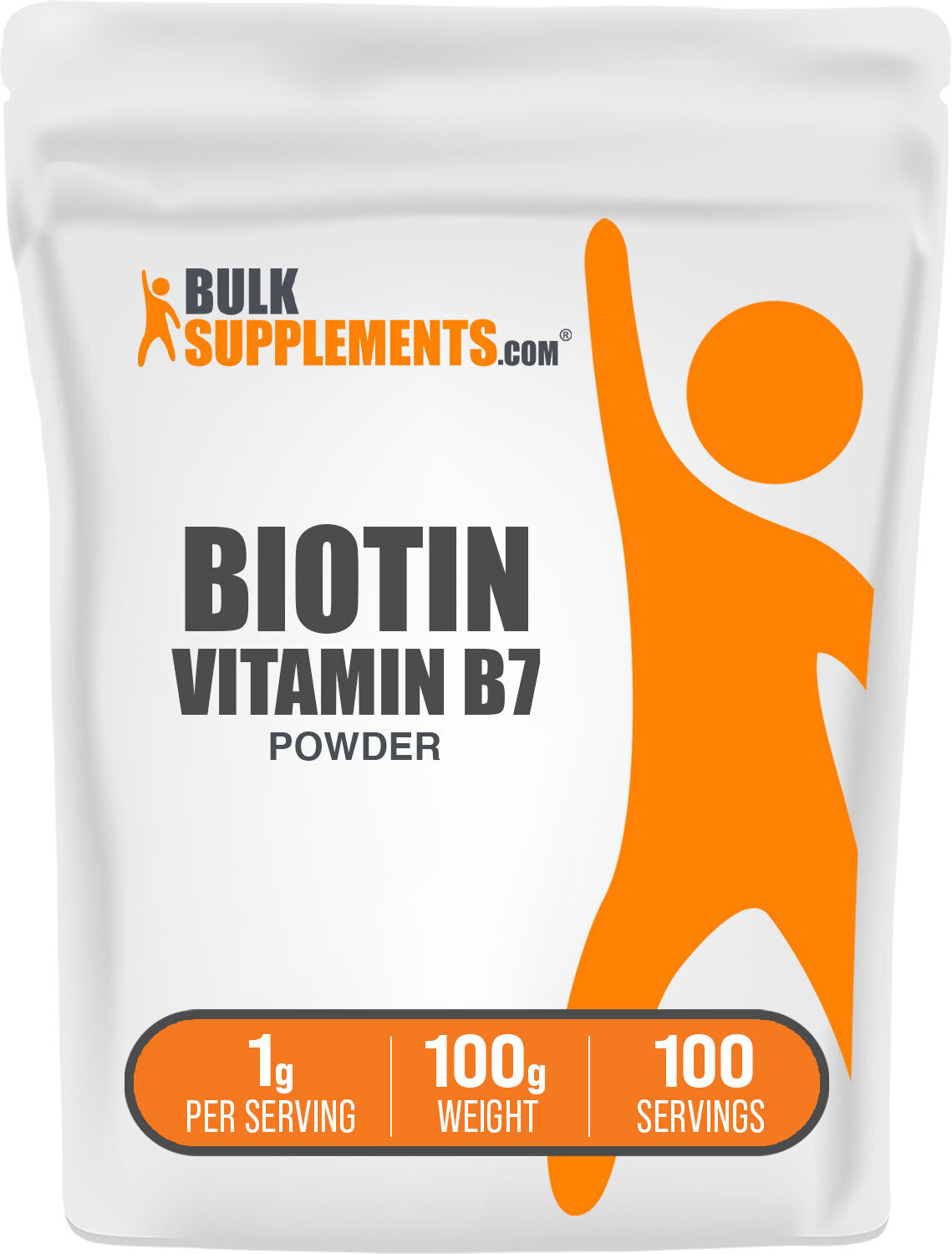 BulkSupplements.com Biotin 10000mcg 100g bag image