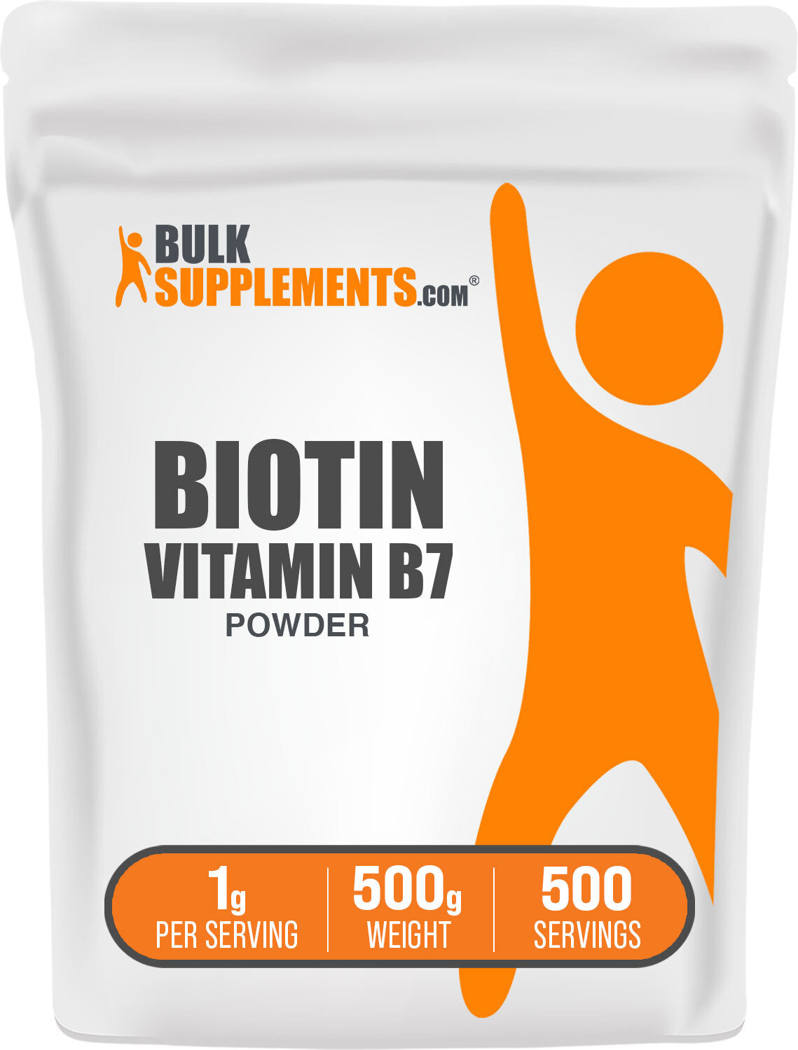 BulkSupplements.com Biotin 10000mcg 500g bag image