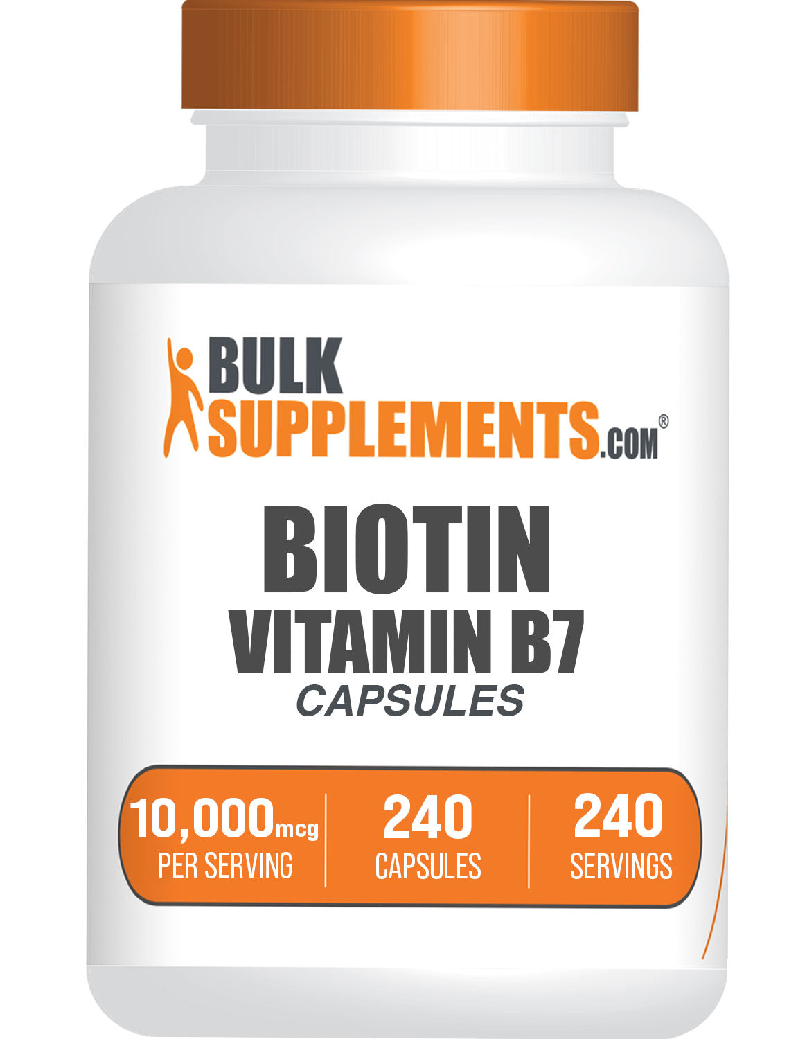 BulkSupplements.com Biotin 240 capsules bottle image