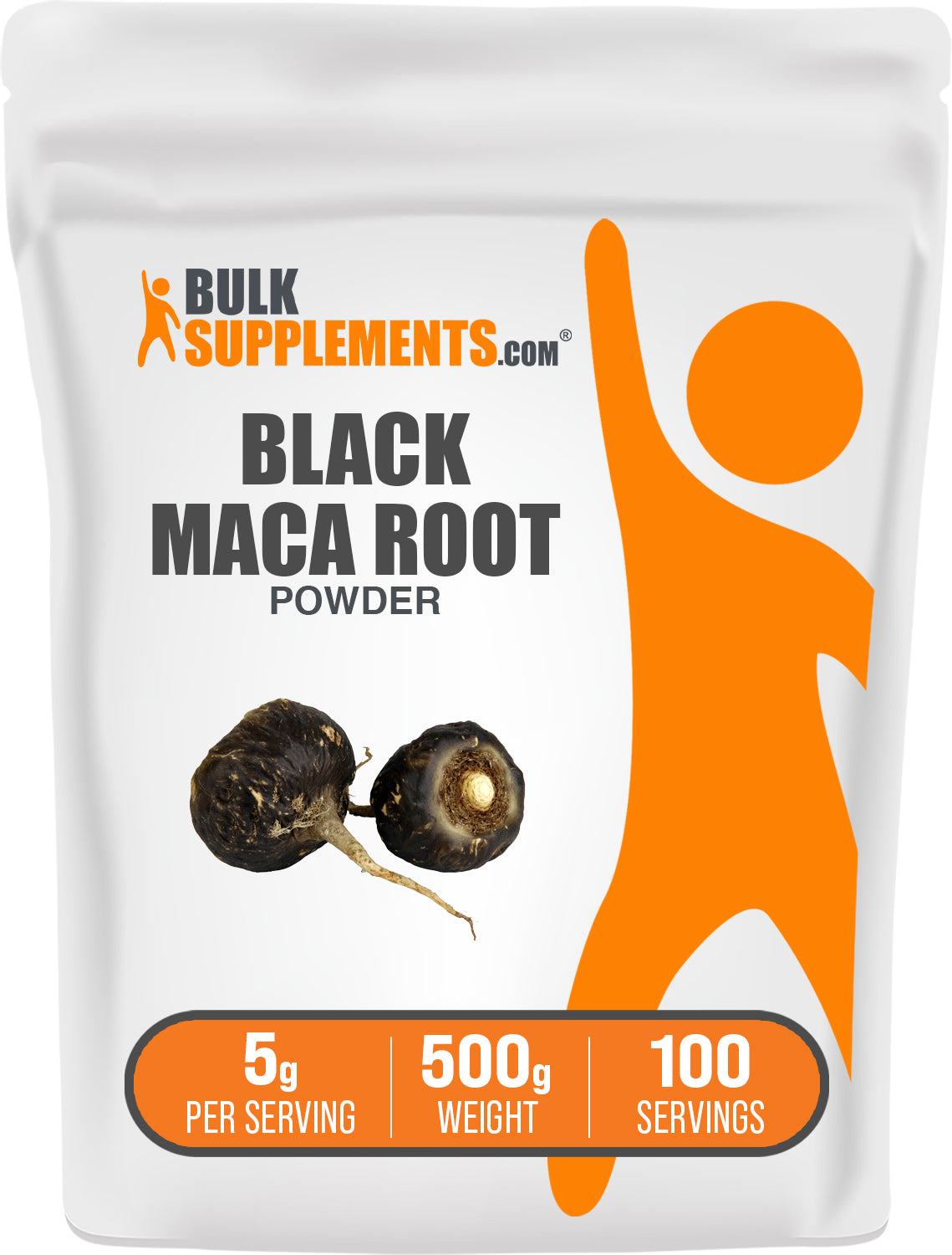 BulkSupplements Black Maca Root Powder Bag