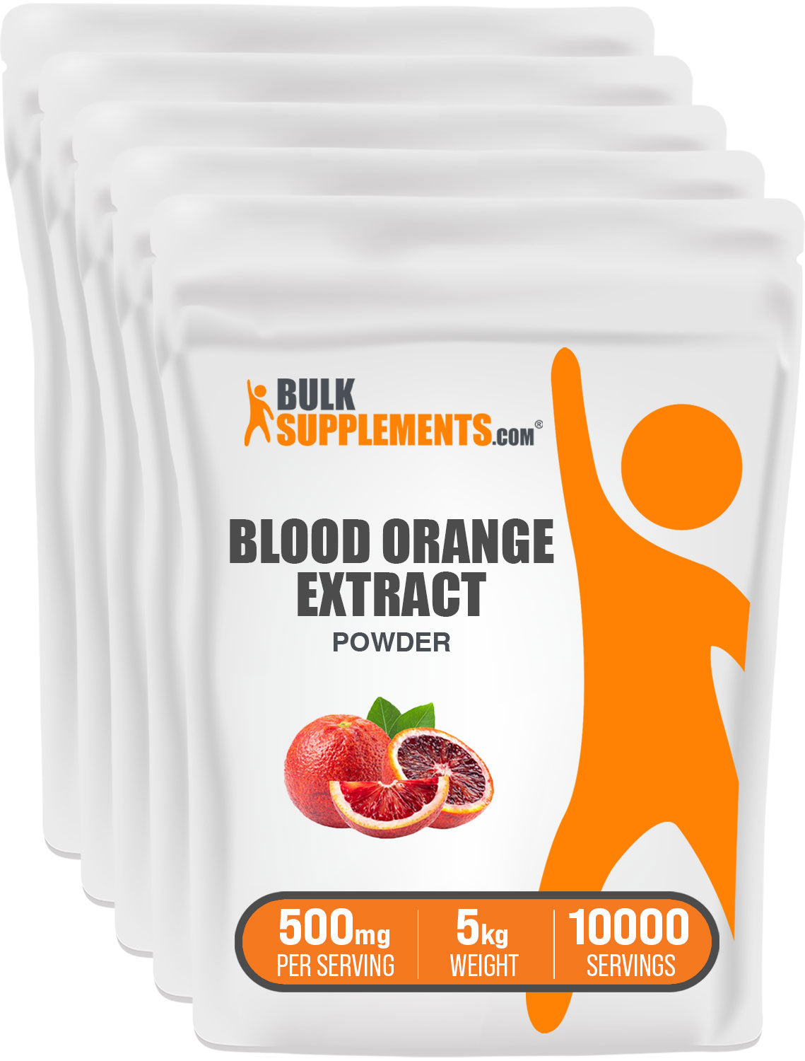 BulkSupplements.com Blood Orange Extract Powder 5 Kilograms set of 5 bags