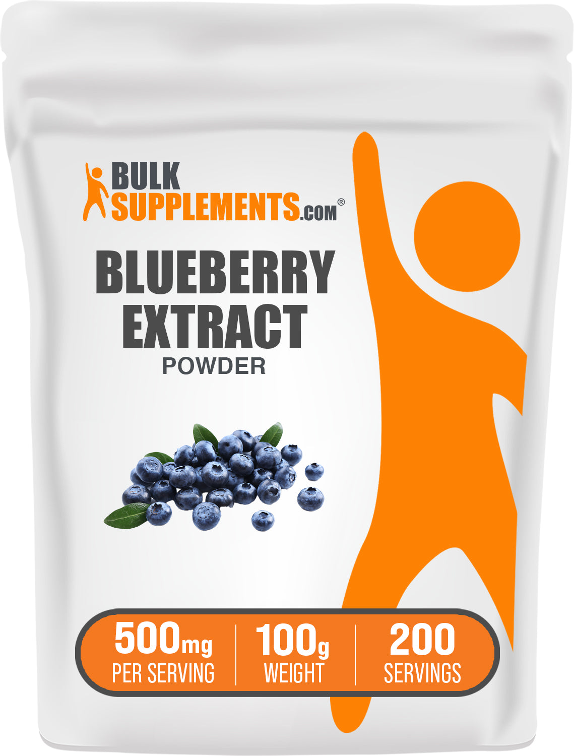 BulkSupplements.com Blueberry Extract Powder 100g bag image