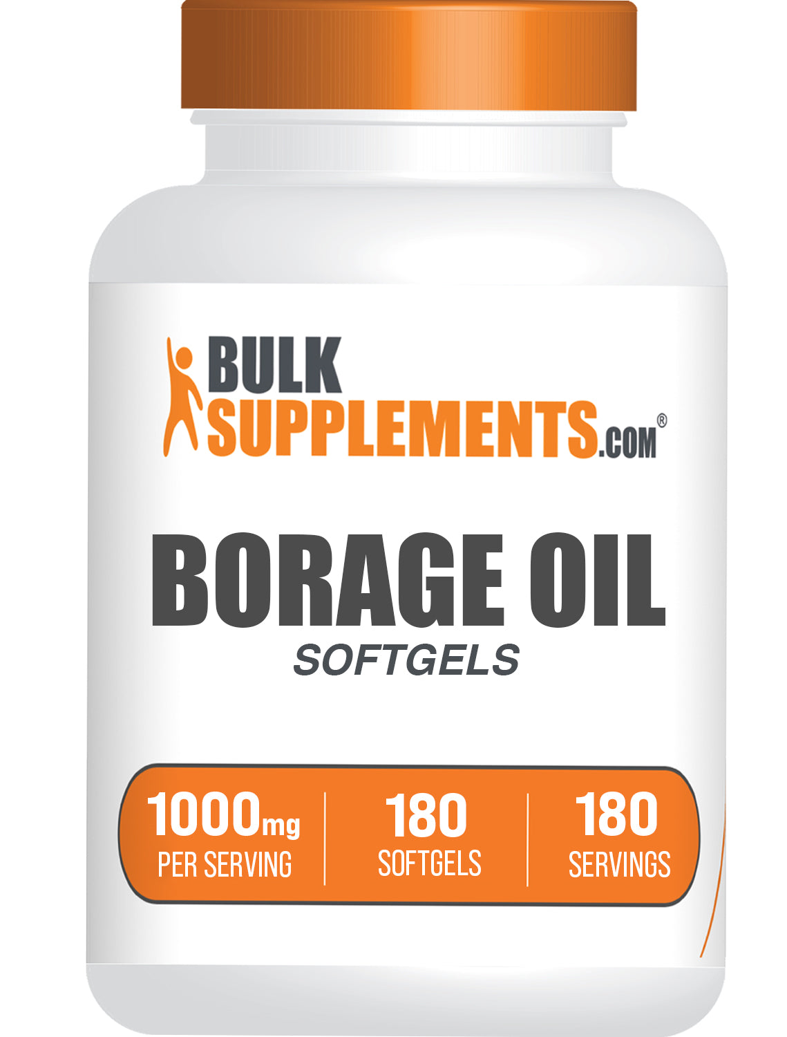 BulkSupplements.com Borage Oil Softgels 180 ct bottle