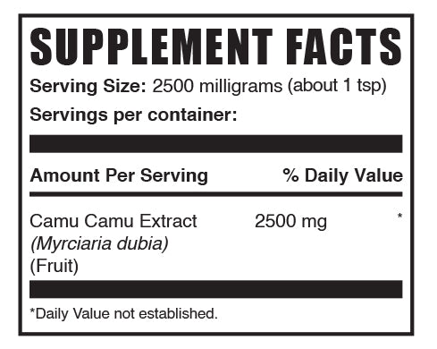 Camu Camu Extract powder mini label