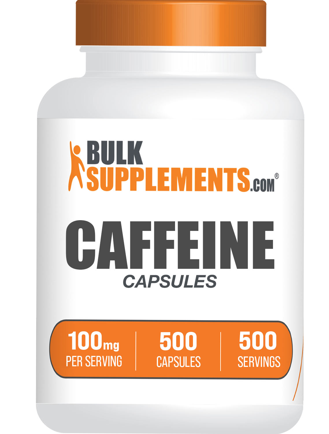 BulkSupplements.com Caffeine Capsules 500 ct bottle image