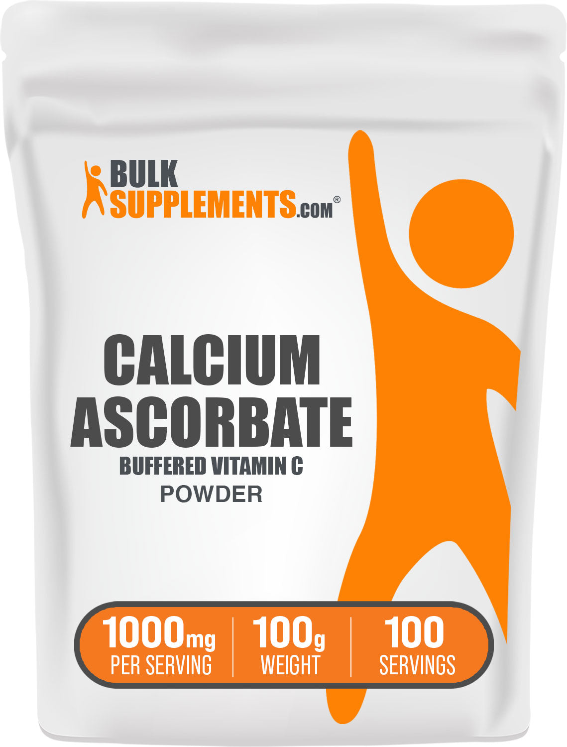 BulkSupplements.com Calcium Ascorbate 100g bag