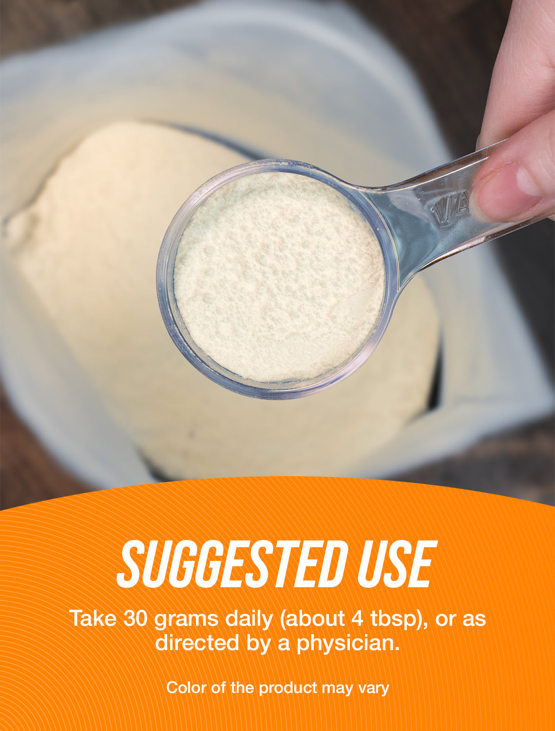 Casein protein powder suggested use image