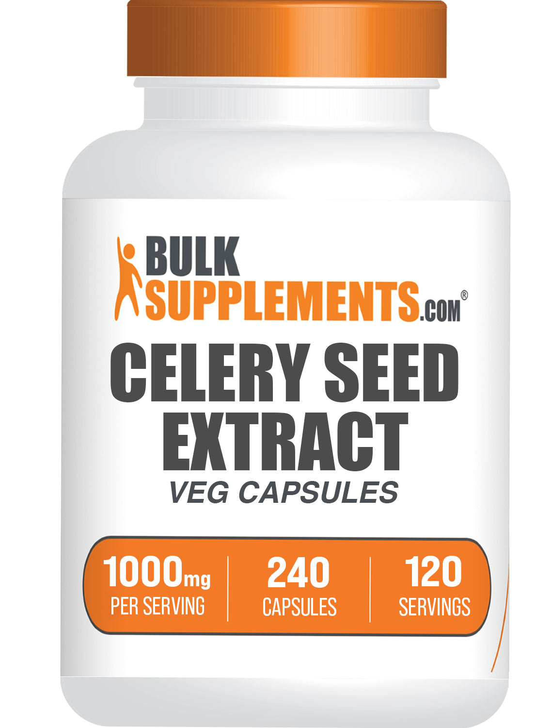 BulkSupplements.com Celery Seed Extract Capsules 240ct 1000mg main image