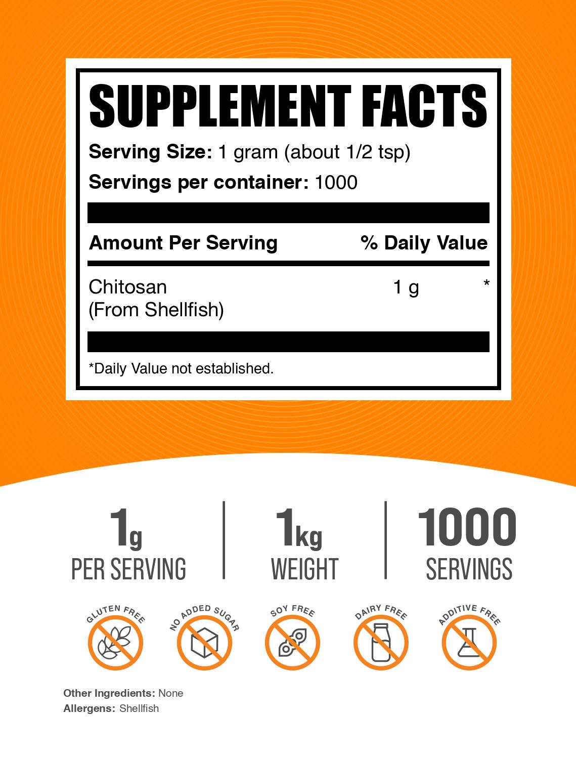 Chitosan powder label 1kg