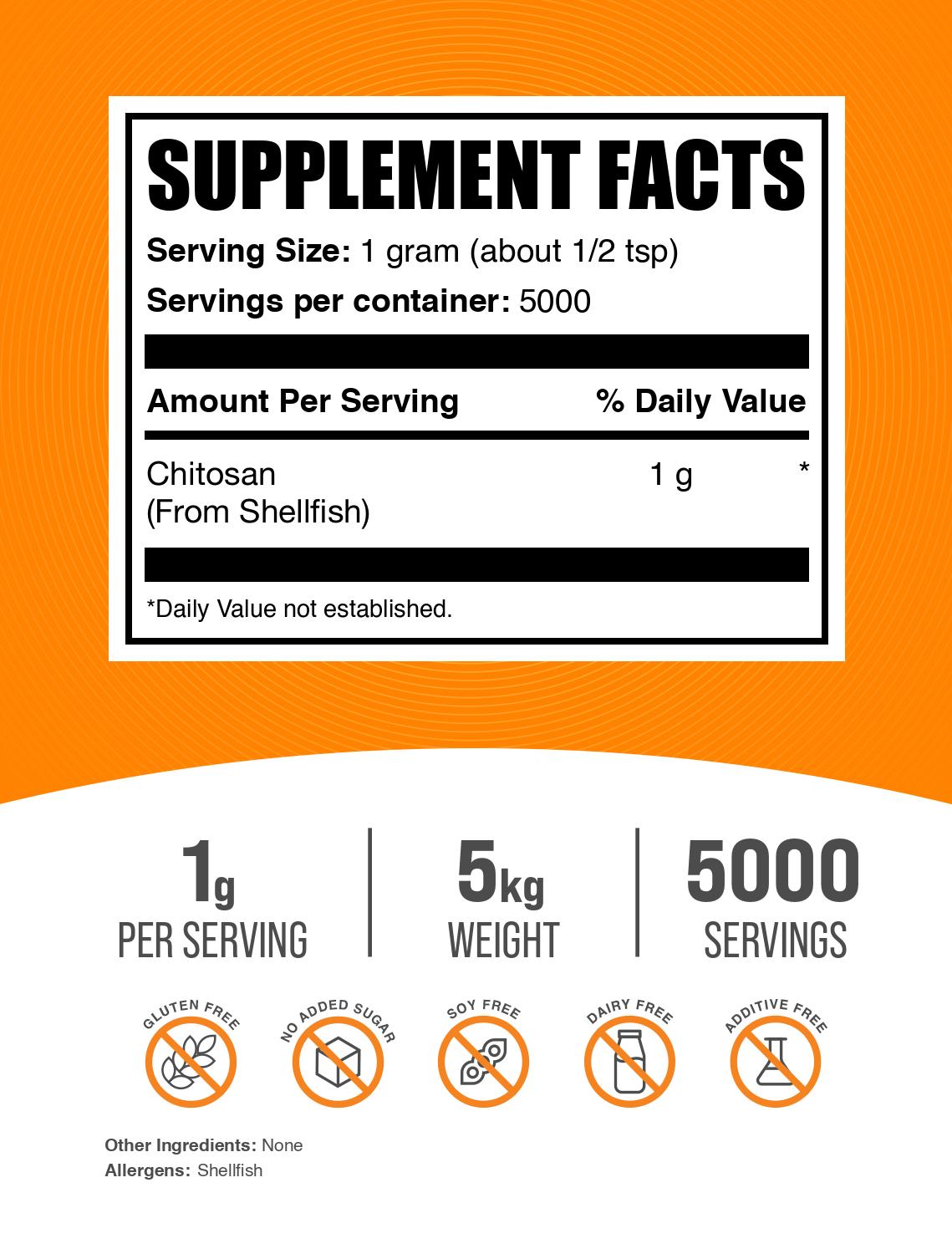 Chitosan powder label 5kg