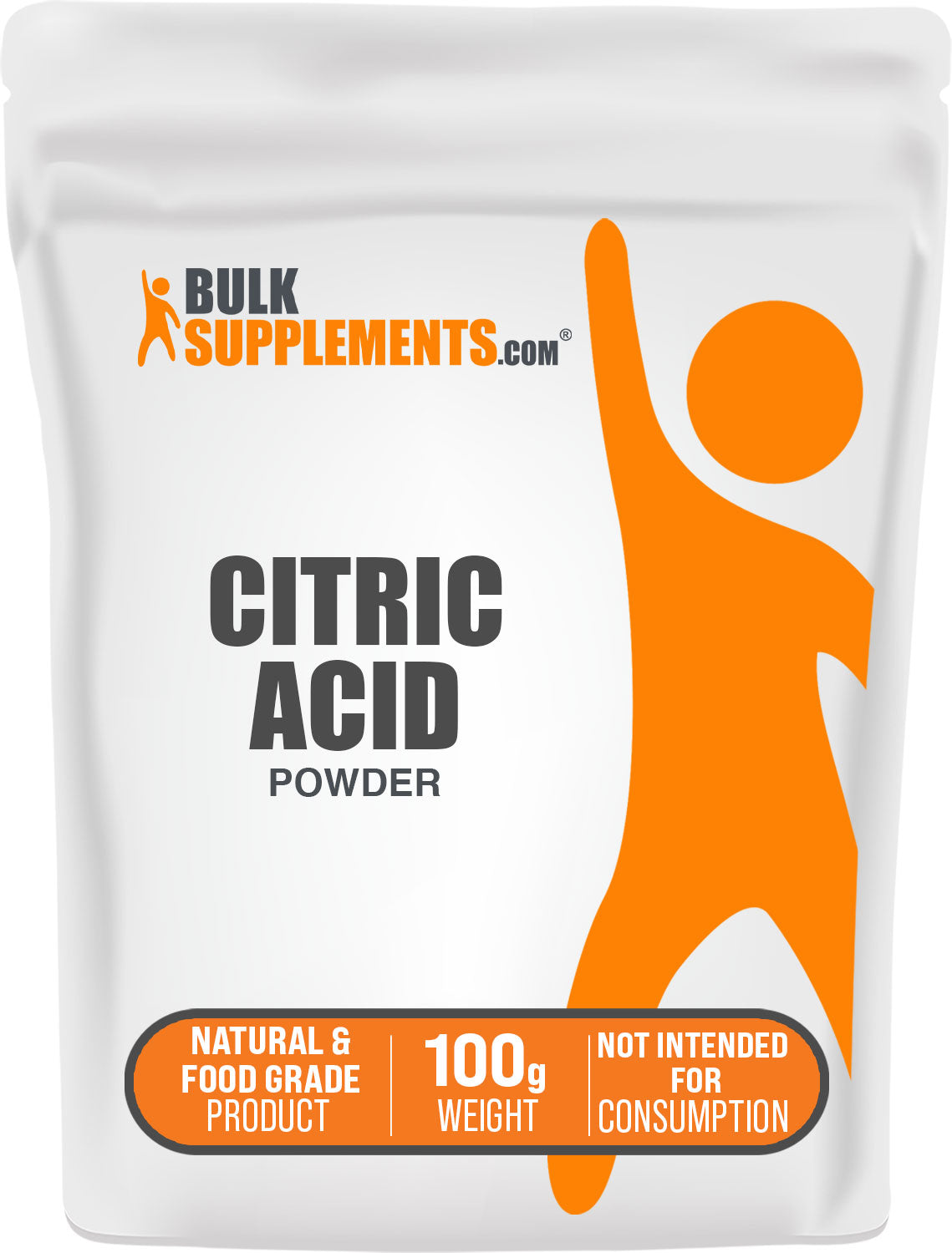 BulkSupplements.com Citric Acid Powder 100g bag image