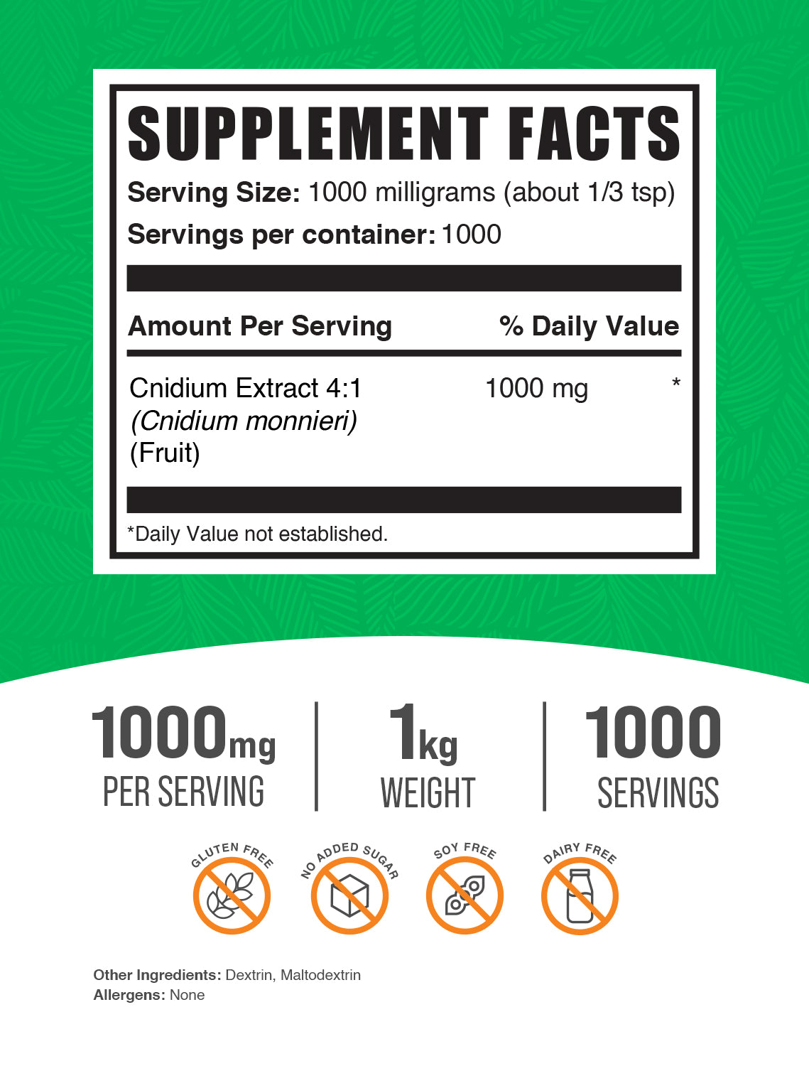 Cnidium Fruit Extract powder label 1kg