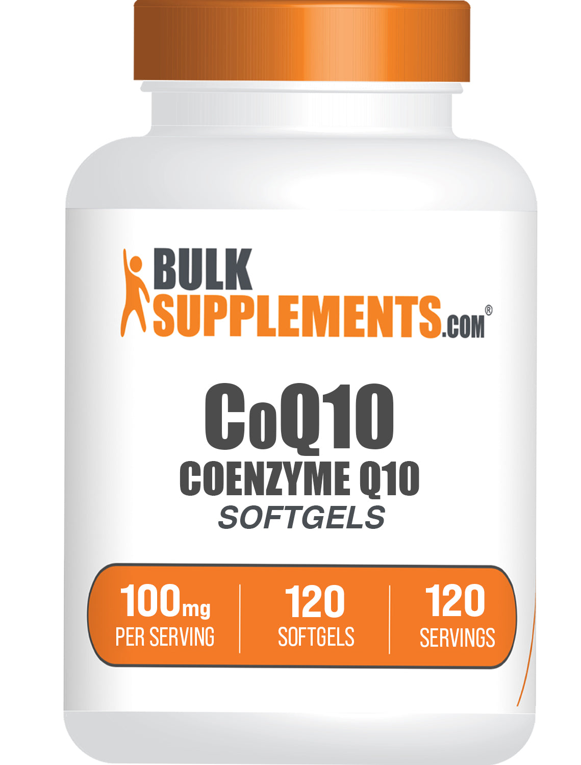 BulkSupplements.com Coenzyme Q10 (CoQ10) 120 Softgels 100mg bottle image