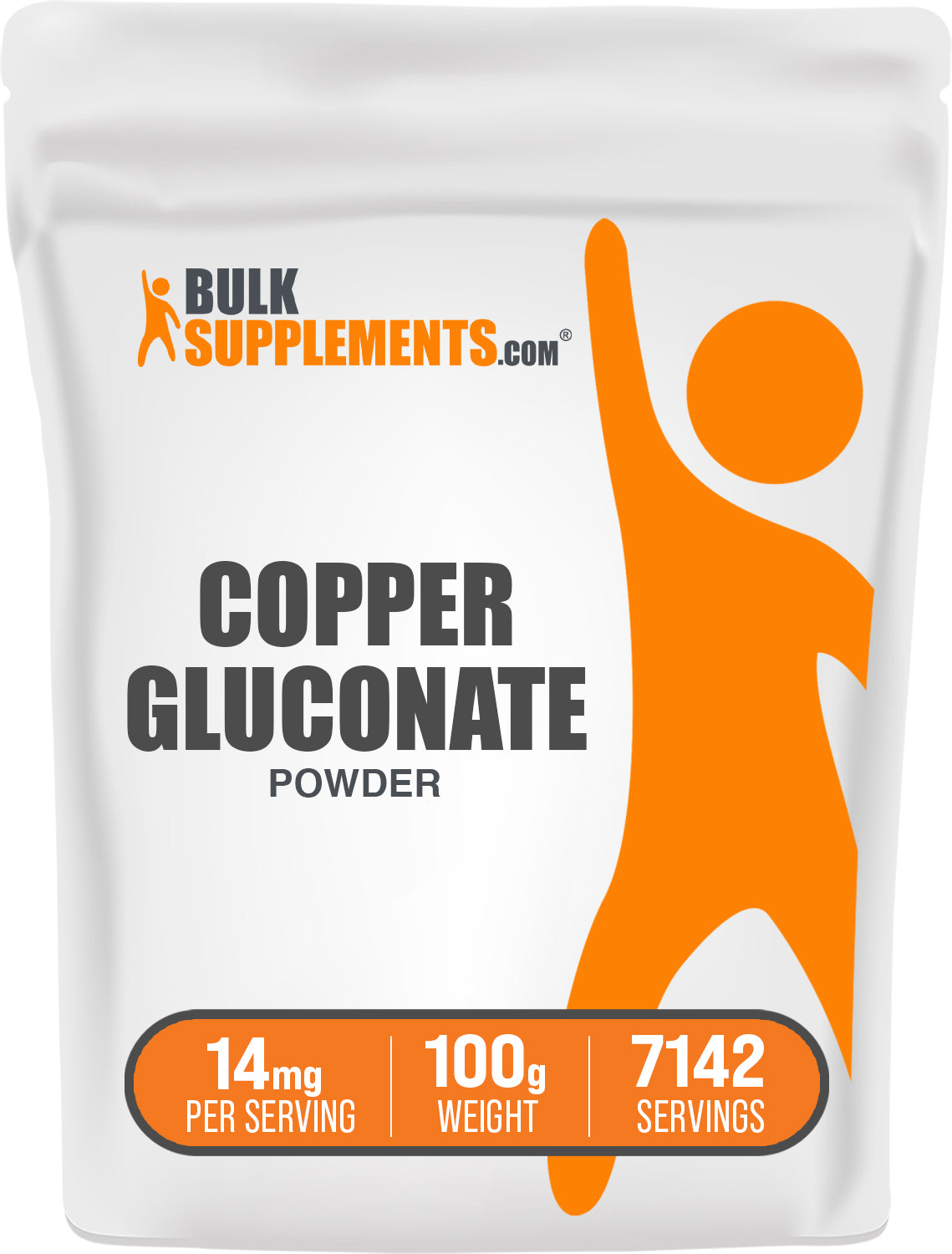 BulkSupplements.com Copper Gluconate powder 100g bag image