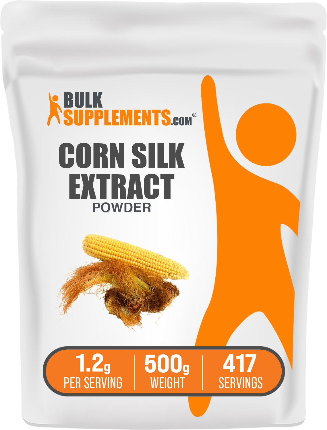 BulkSupplements.com Corn Silk Extract Powder 500g bag image