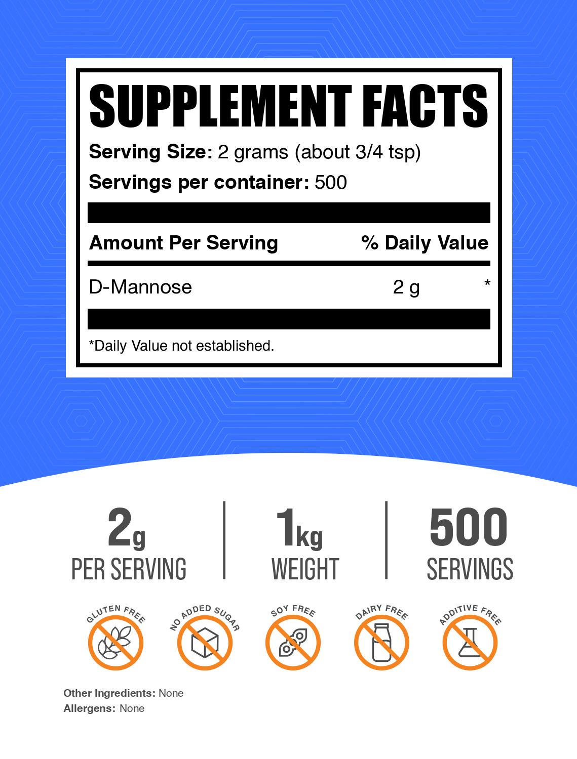 D-Mannose powder label 1kg