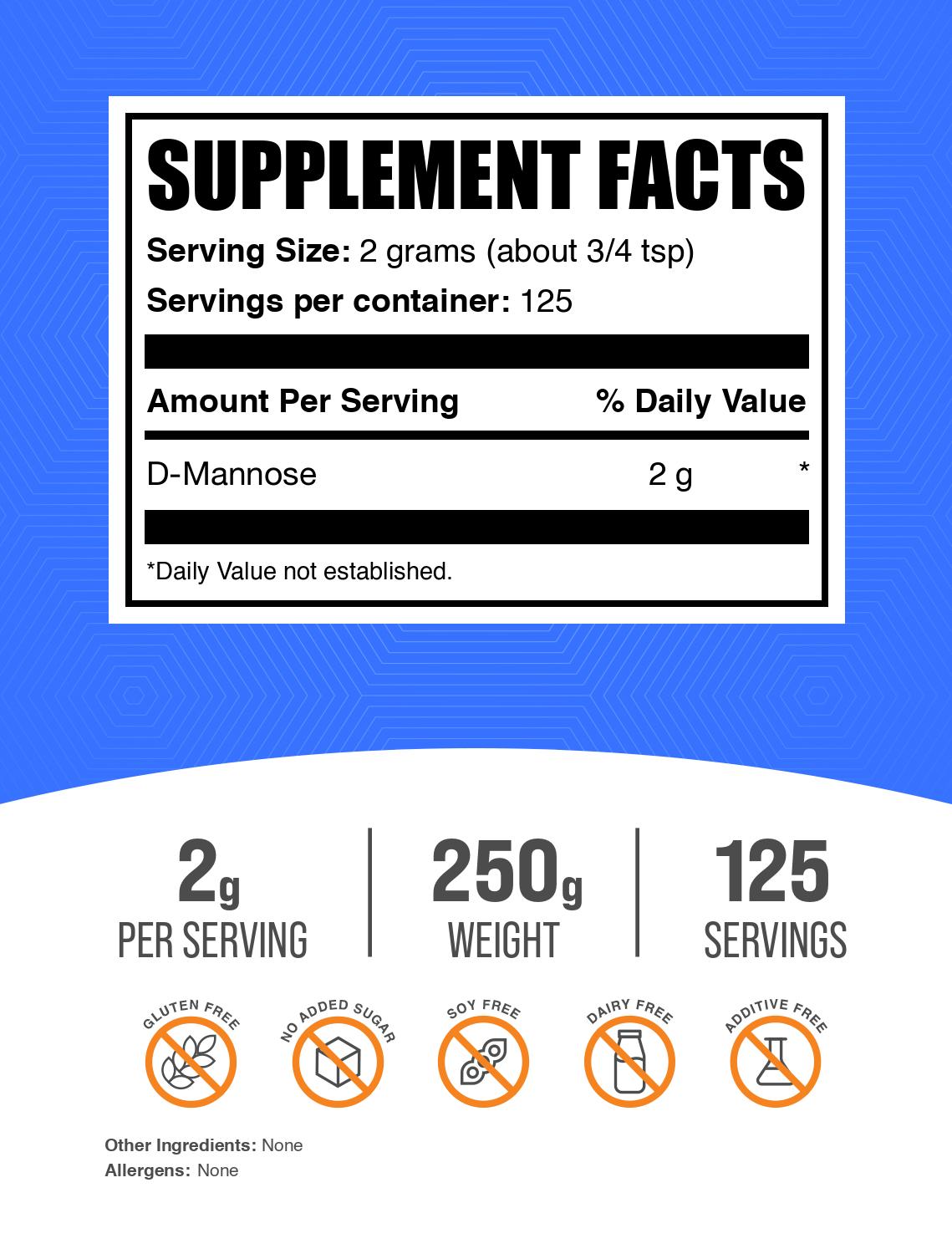 D-Mannose powder label 250g