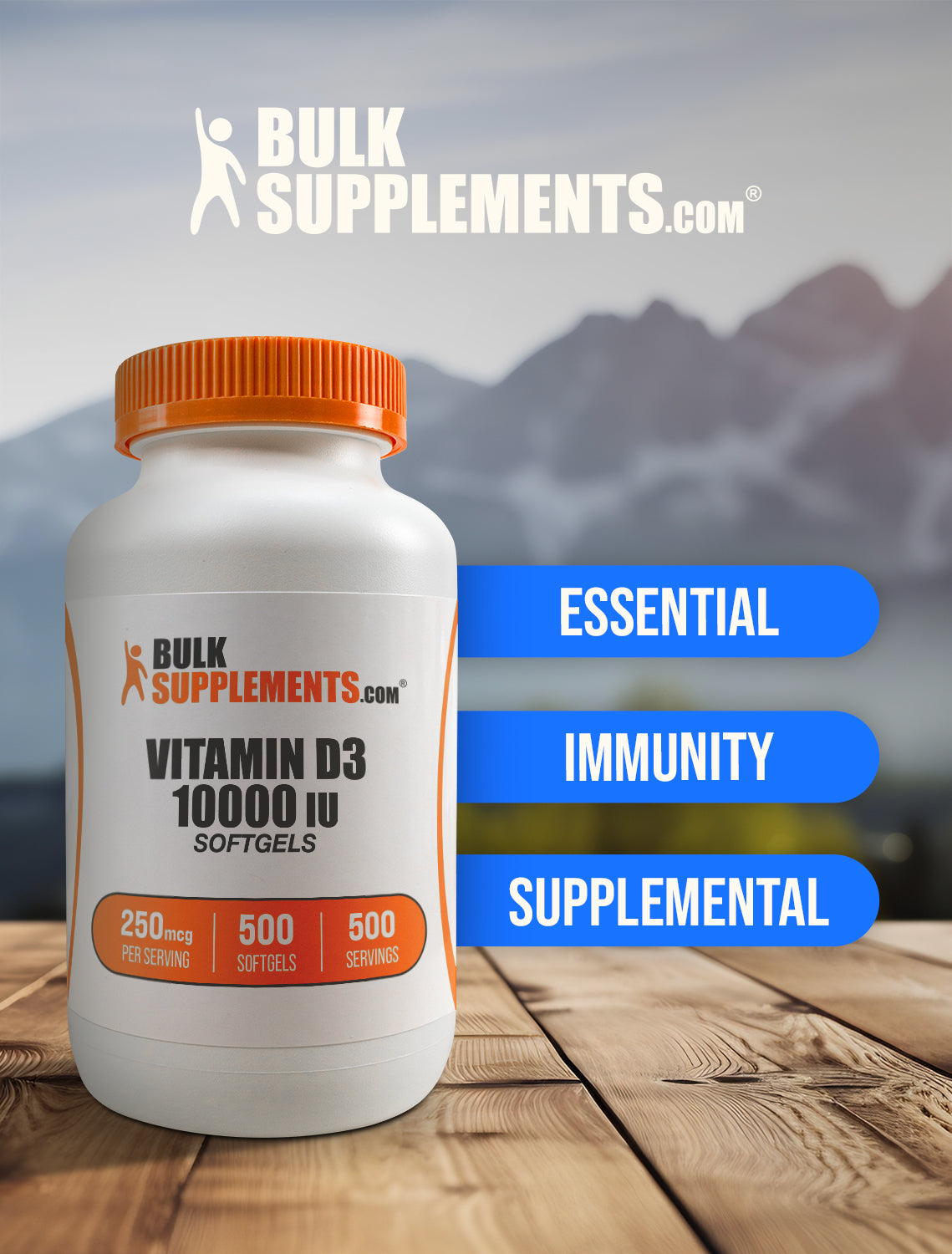 Vitamin D3 Softgels 10000 IU 500 ct keyword image