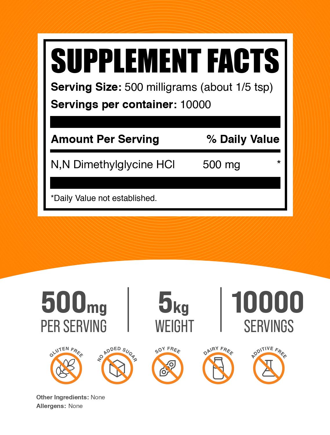 DMG HCl powder label 5kg