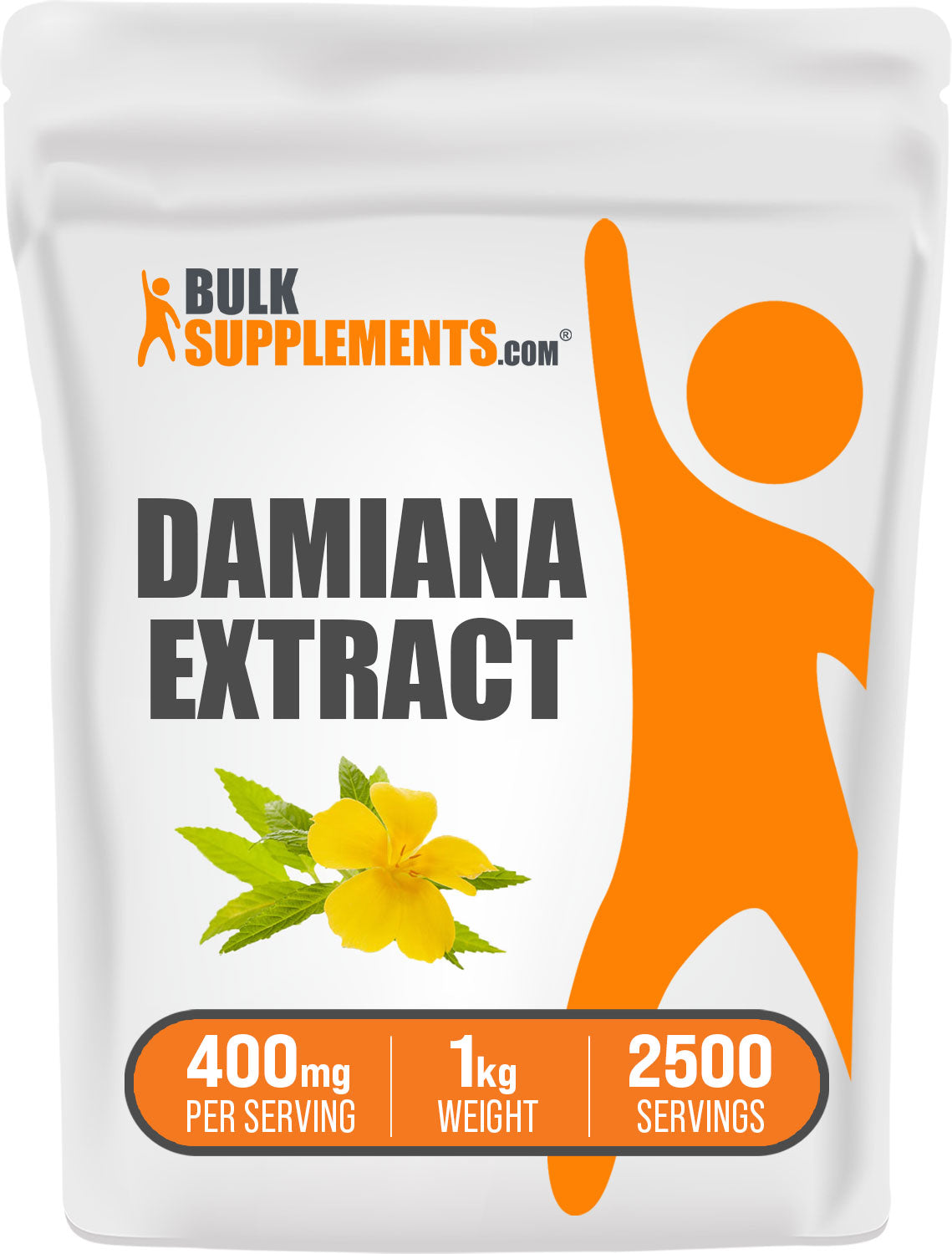 BulkSupplements.com Damiana Extract Powder 1kg bag image