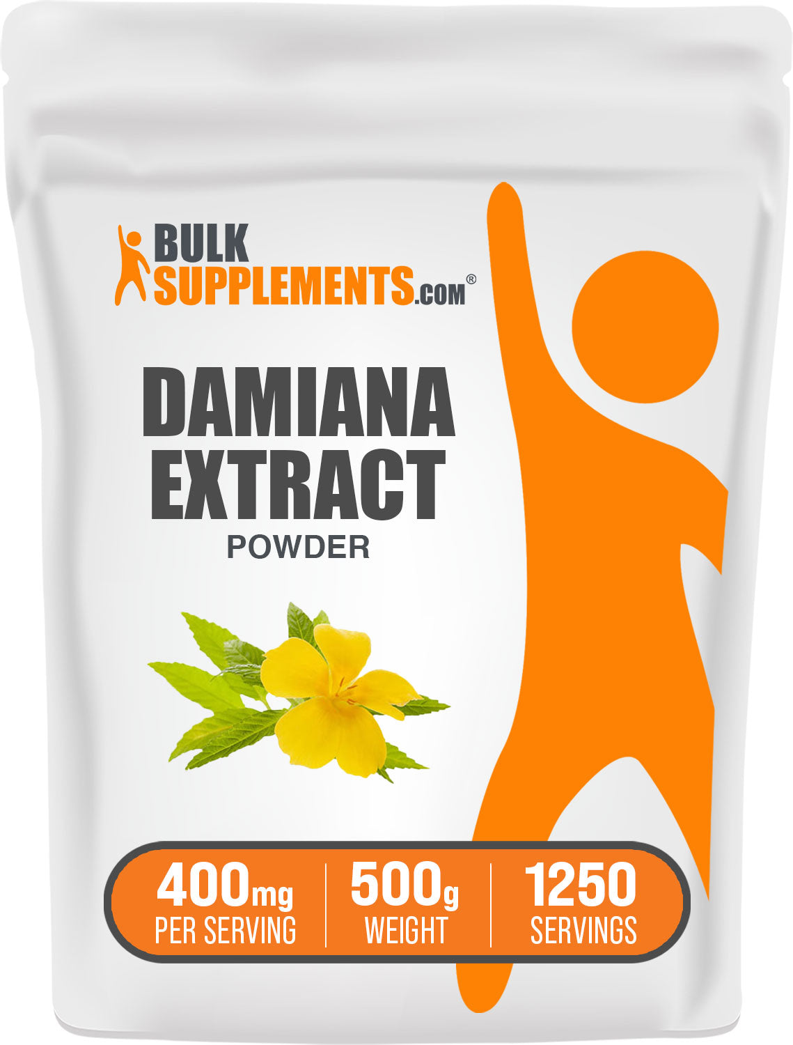 BulkSupplements.com Damiana Extract Powder 500g bag image