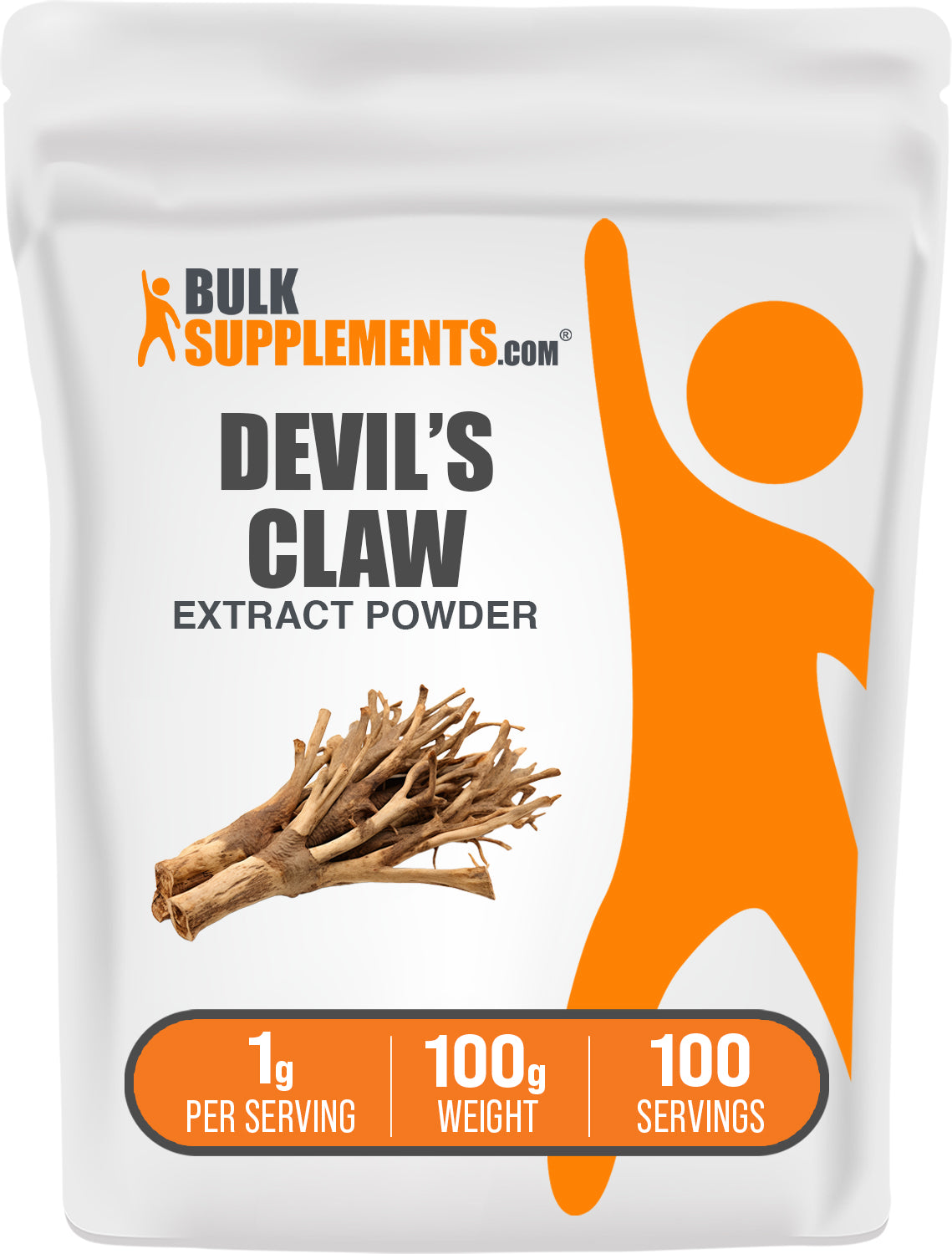 BulkSupplements.com Devil's Claw Extract Powder 100g bag image